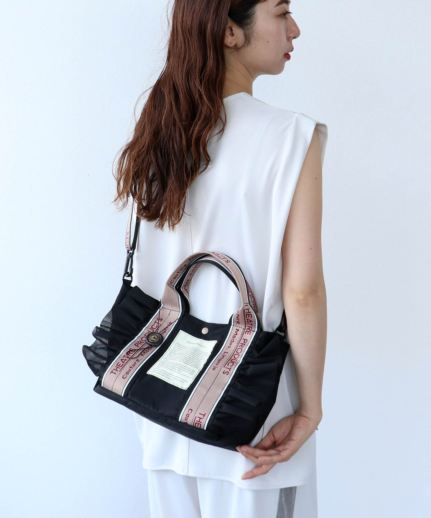 【THEATRE PRODUCTS×Cepica】テムズフリルメッシュ2WAYトート