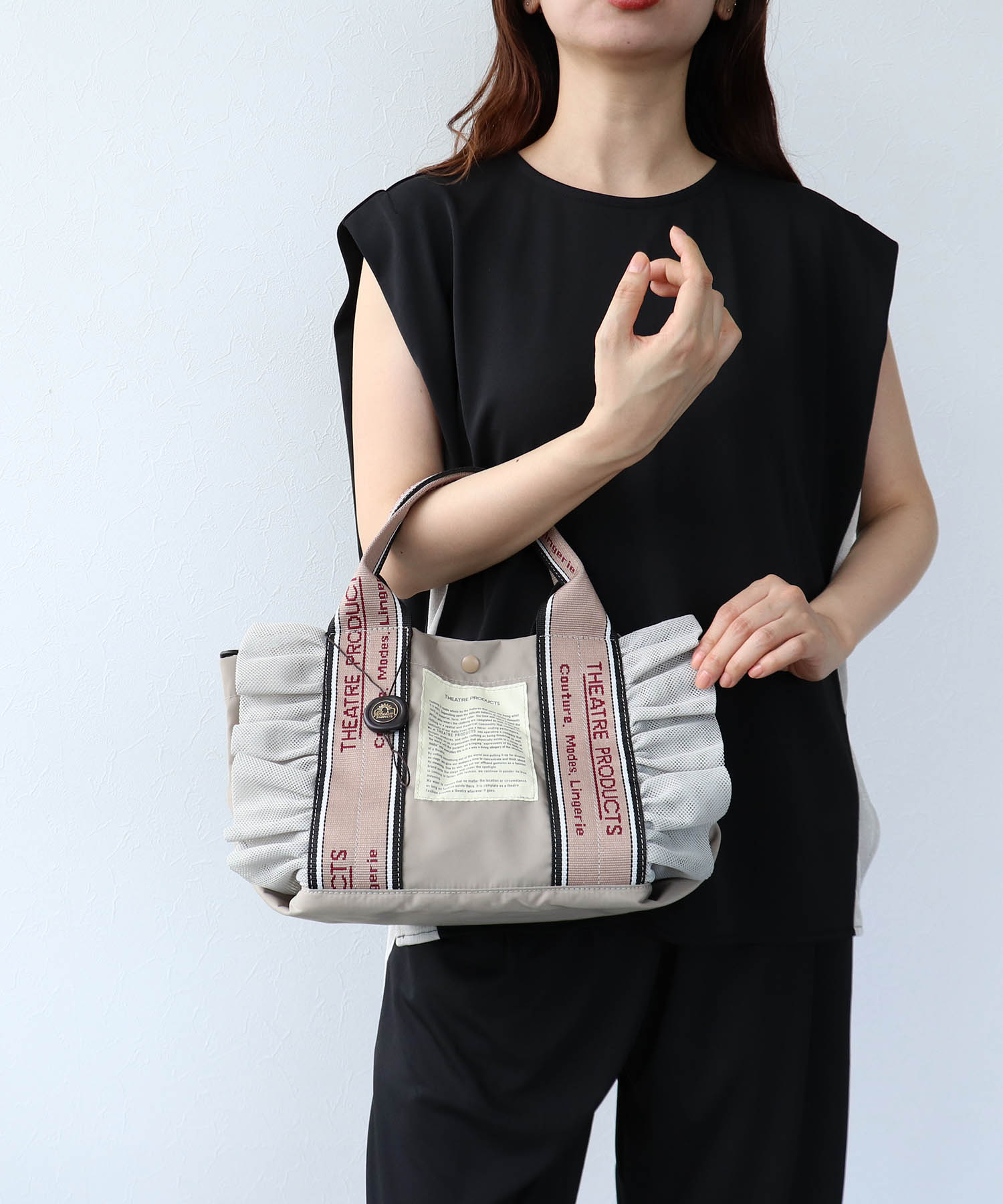 【THEATRE PRODUCTS×Cepica】テムズフリルメッシュ2WAYトート