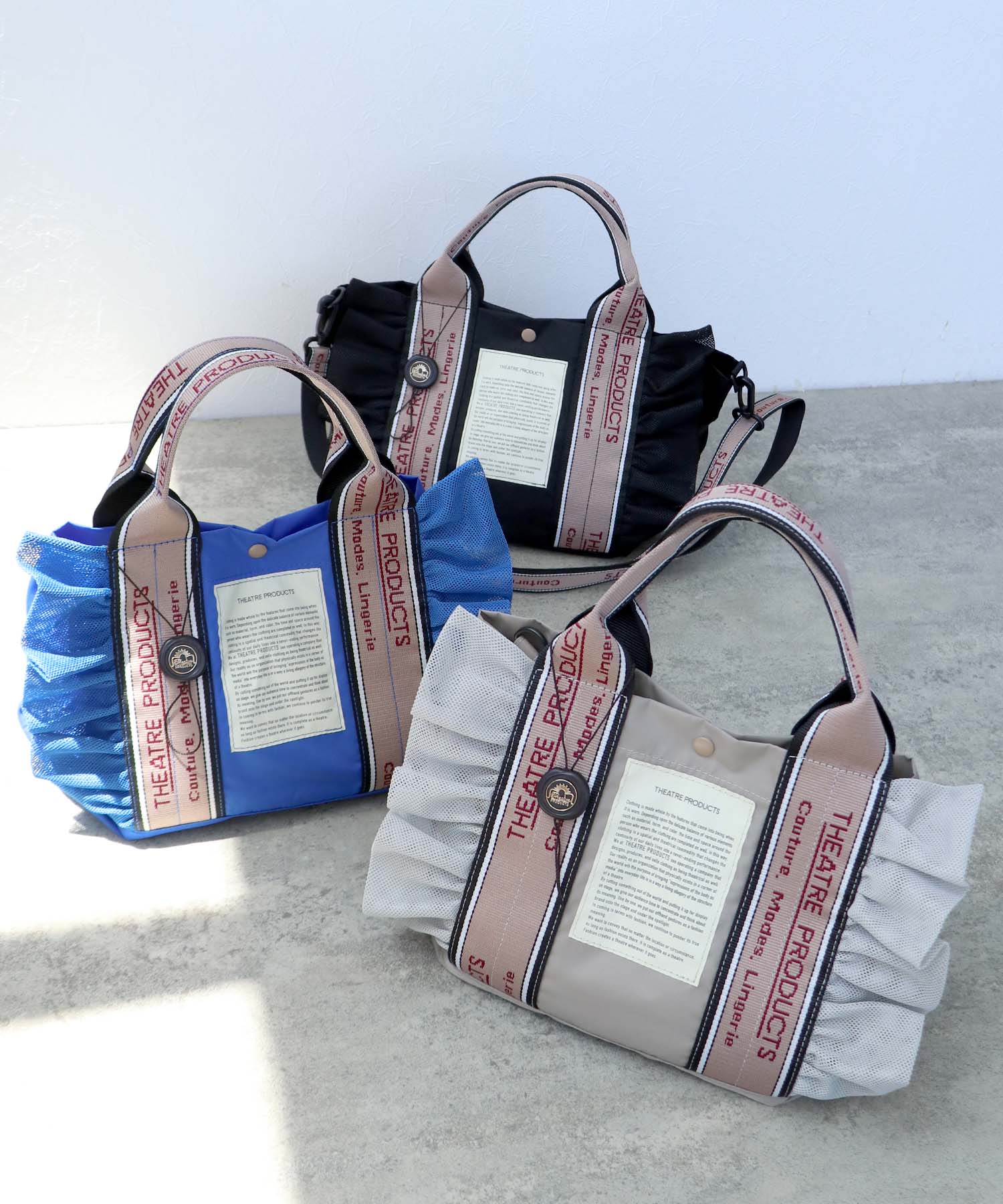 【THEATRE PRODUCTS×Cepica】テムズフリルメッシュ2WAYトート