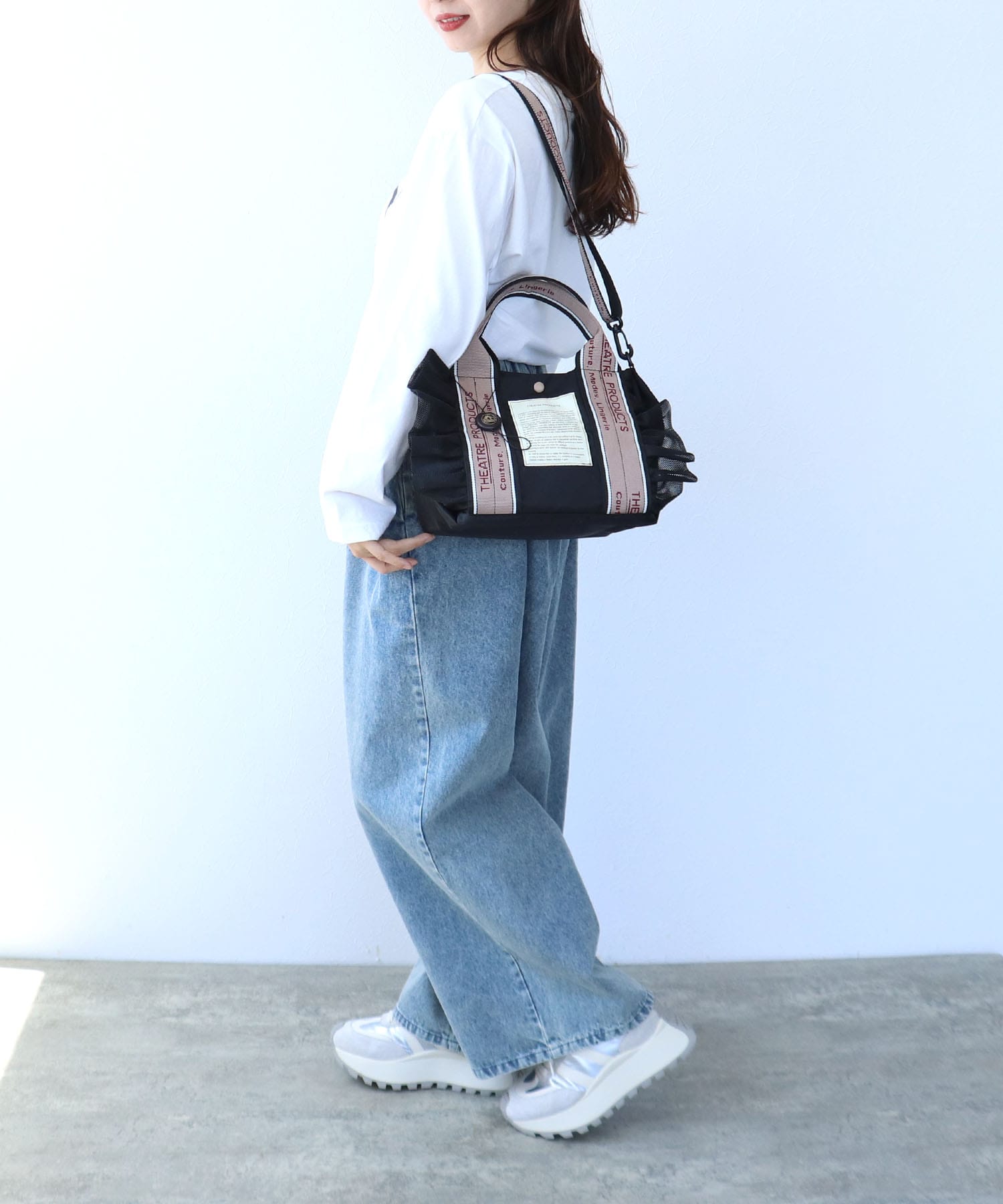 【THEATRE PRODUCTS×Cepica】テムズフリルメッシュ2WAYトート