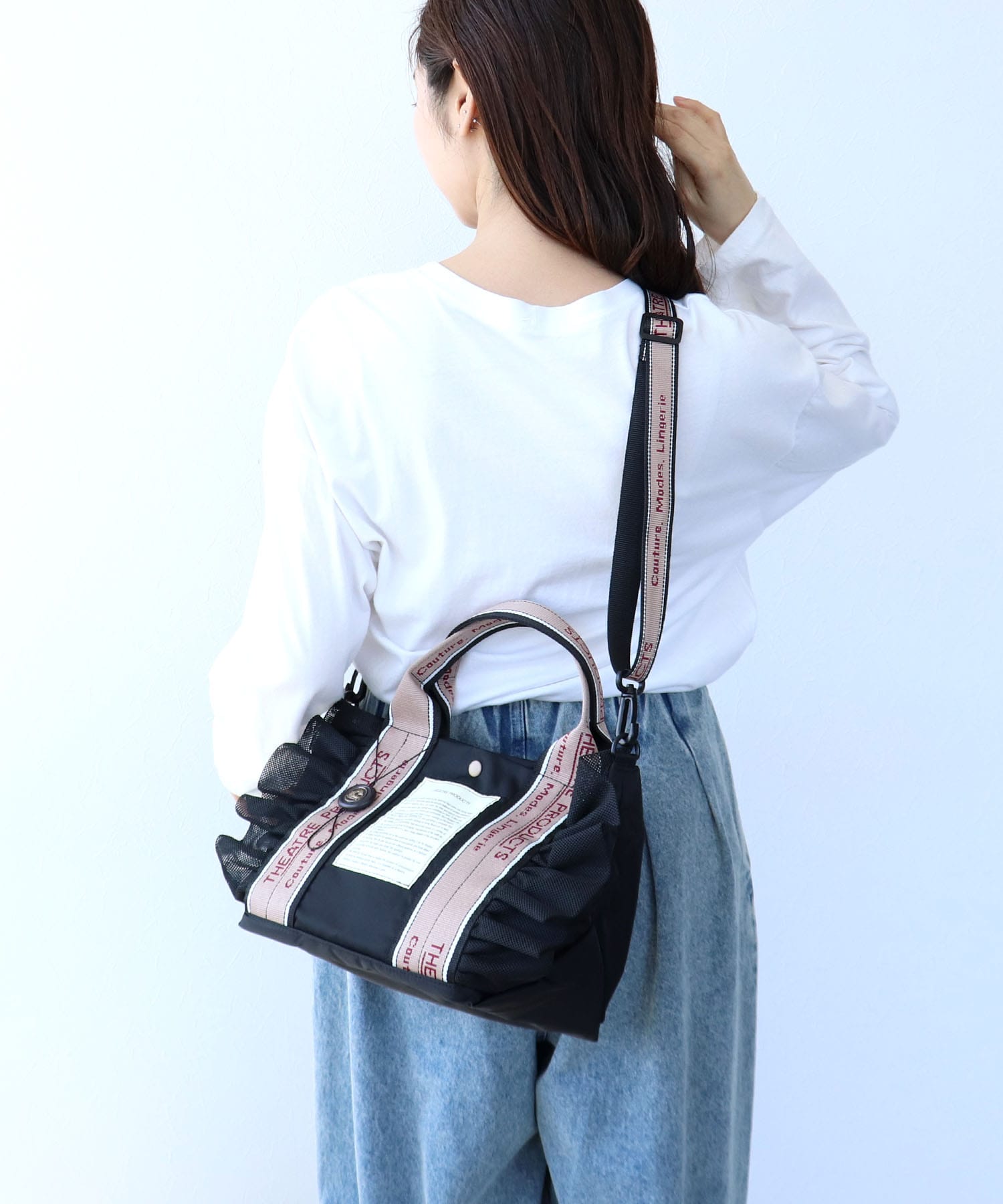 【THEATRE PRODUCTS×Cepica】テムズフリルメッシュ2WAYトート