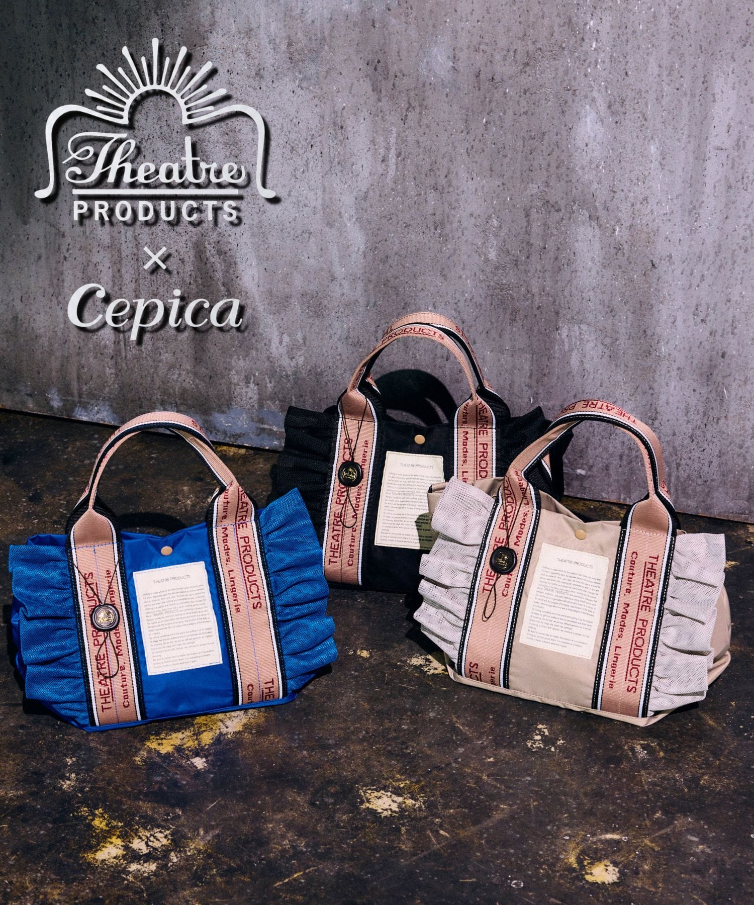 【THEATRE PRODUCTS×Cepica】テムズフリルメッシュ2WAYトート