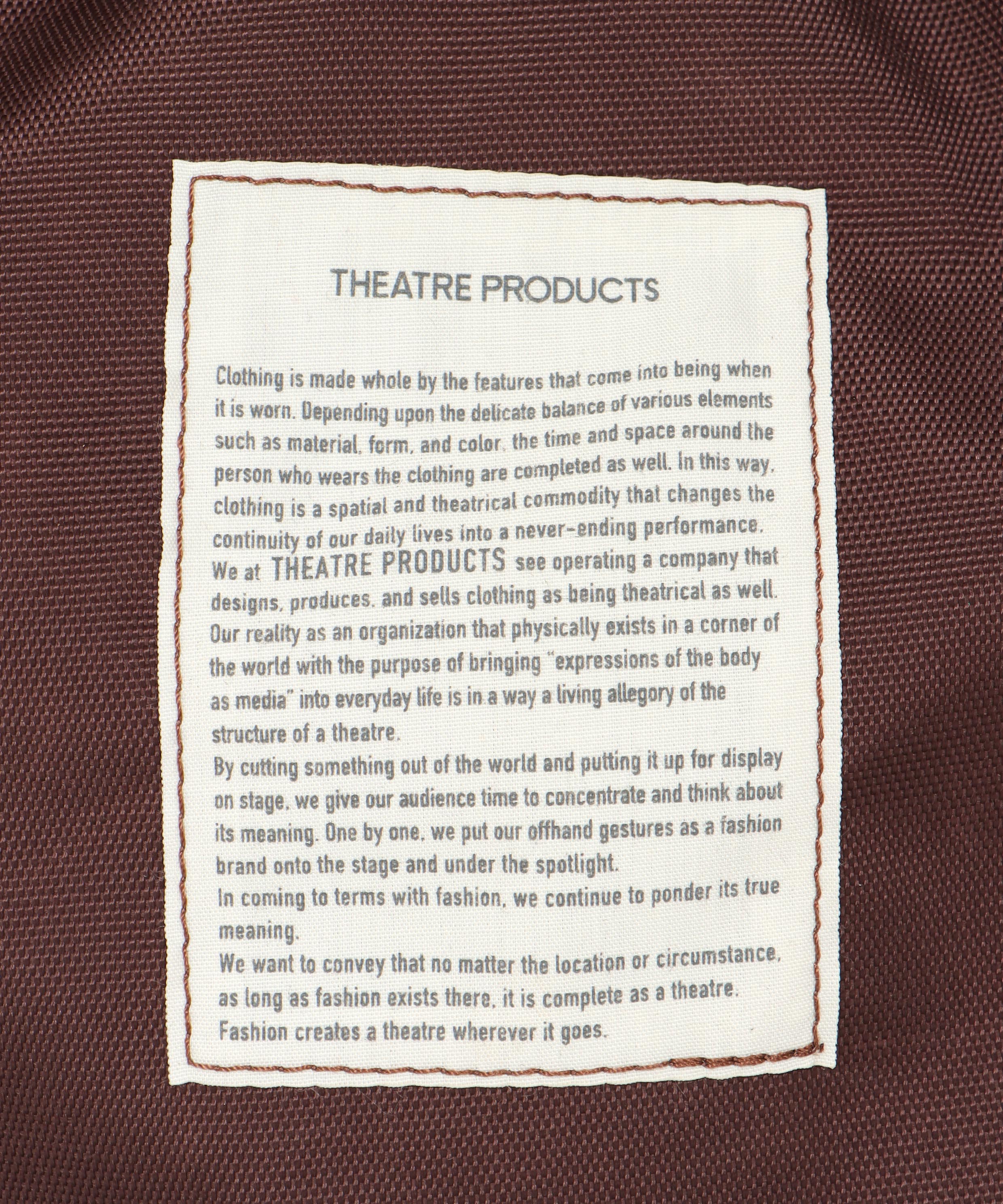【THEATRE PRODUCTS】DIVETTEバケットショルダーバッグ（別注）