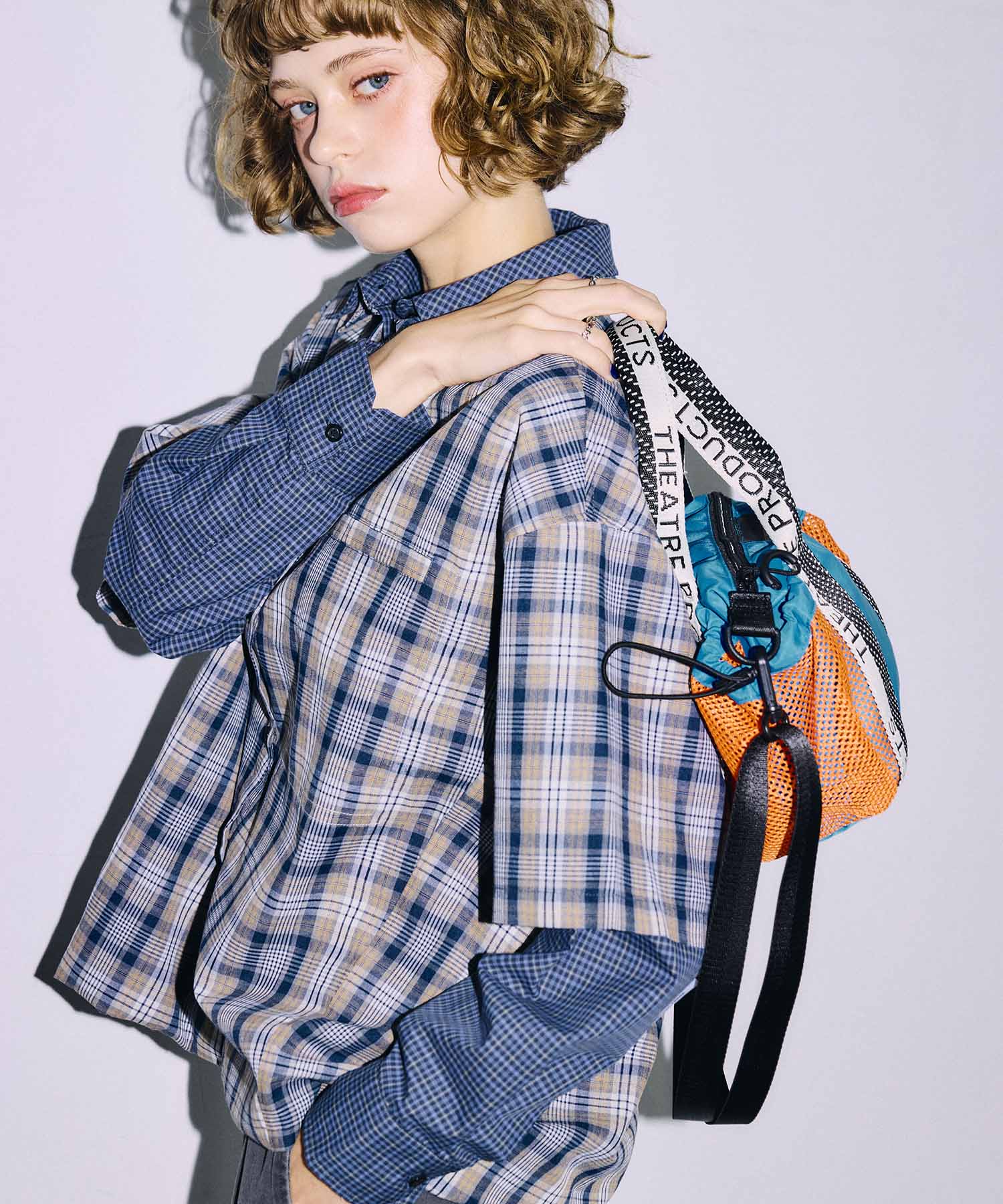 【THEATRE PRODUCTS×Cepica】メッシュ切替カラーコンビミニボストンバッグ