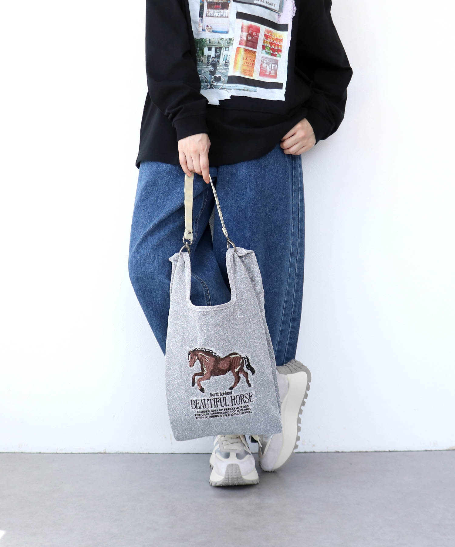 【JOliJOli】ローカルズストラップ付ショッパーバッグ