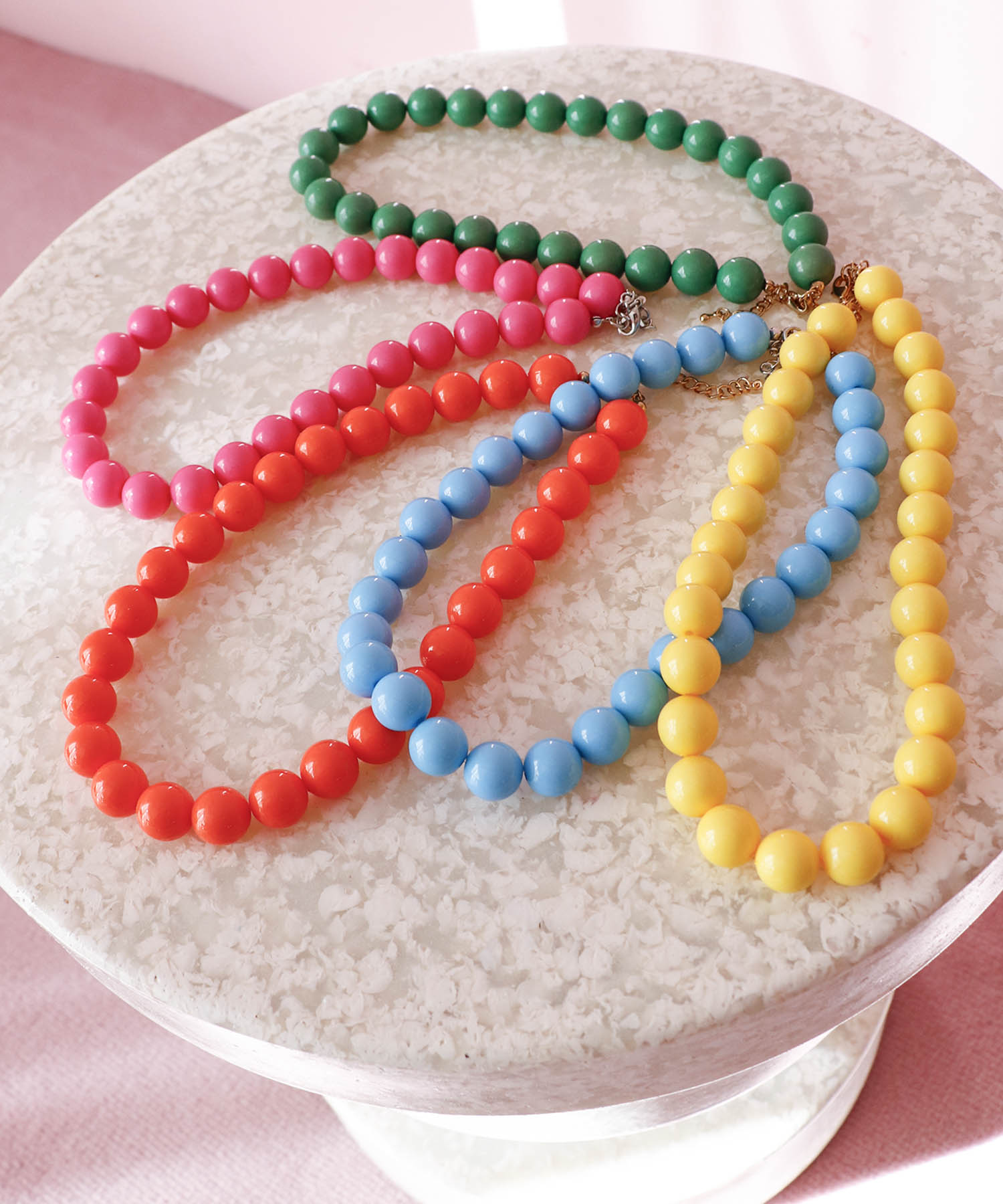 15mmカラーボールネックレス