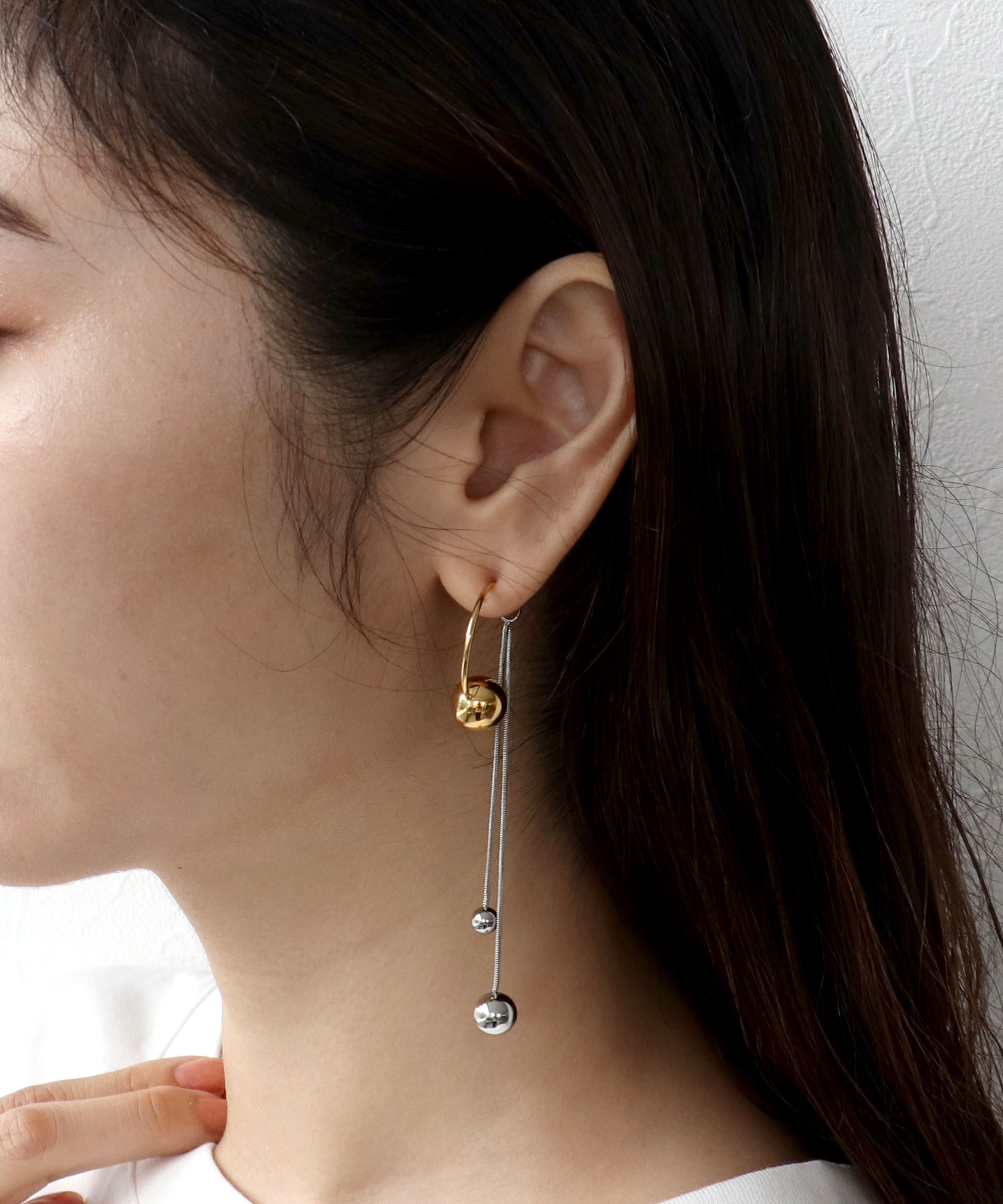 【ステンレス】バックキャッチボールピアス
