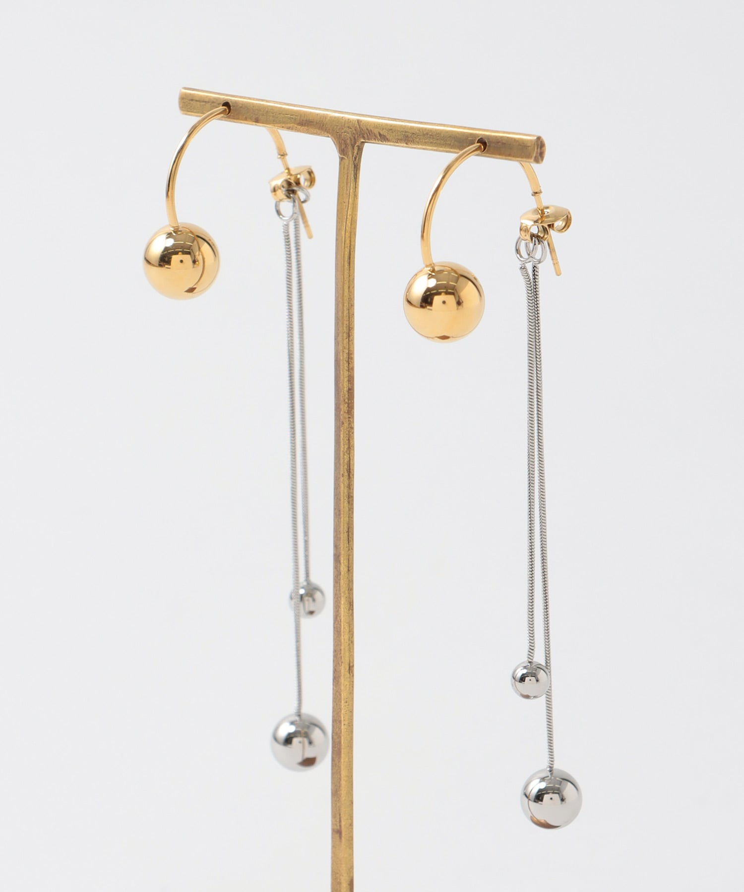 【ステンレス】バックキャッチボールピアス