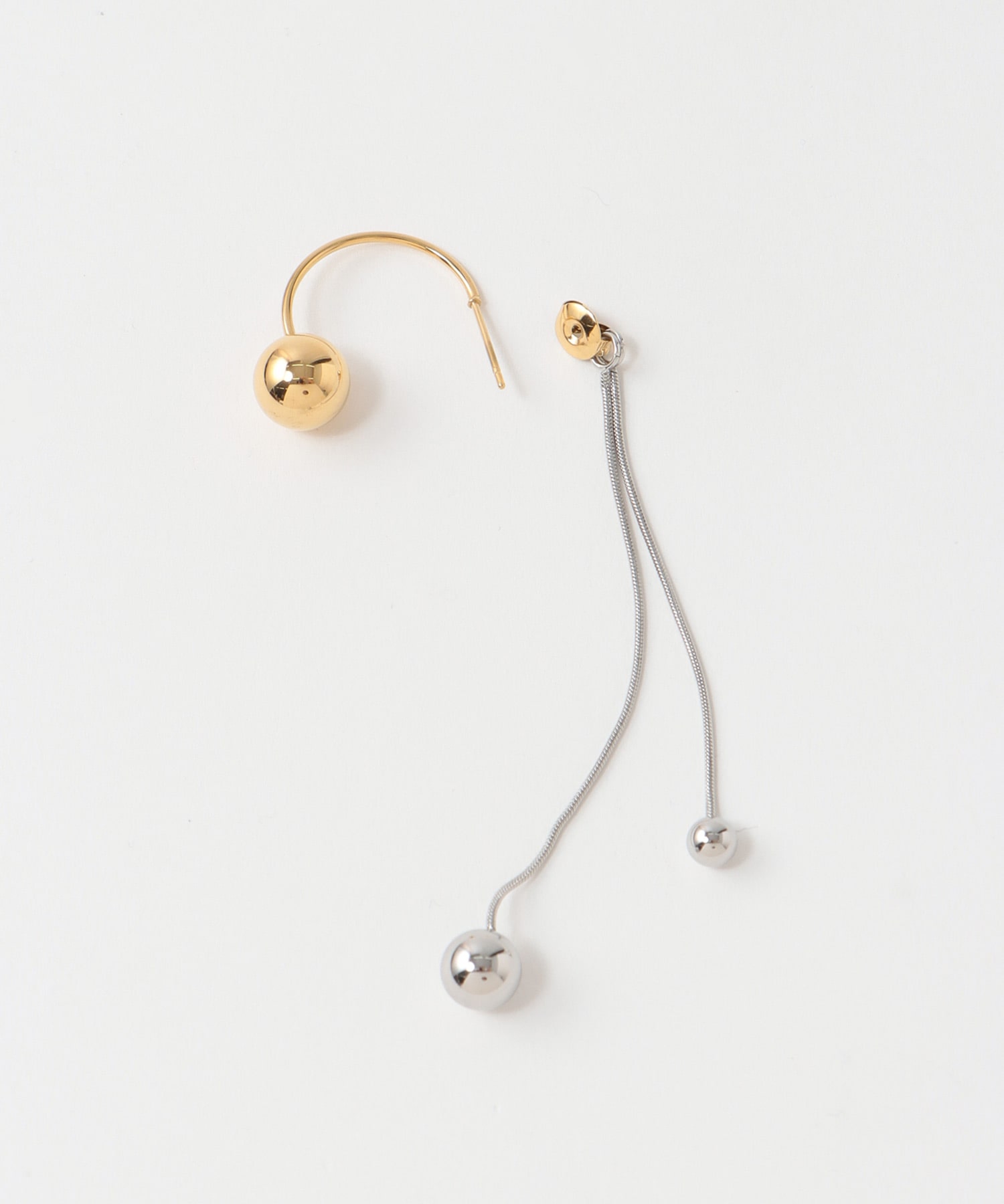 【ステンレス】バックキャッチボールピアス