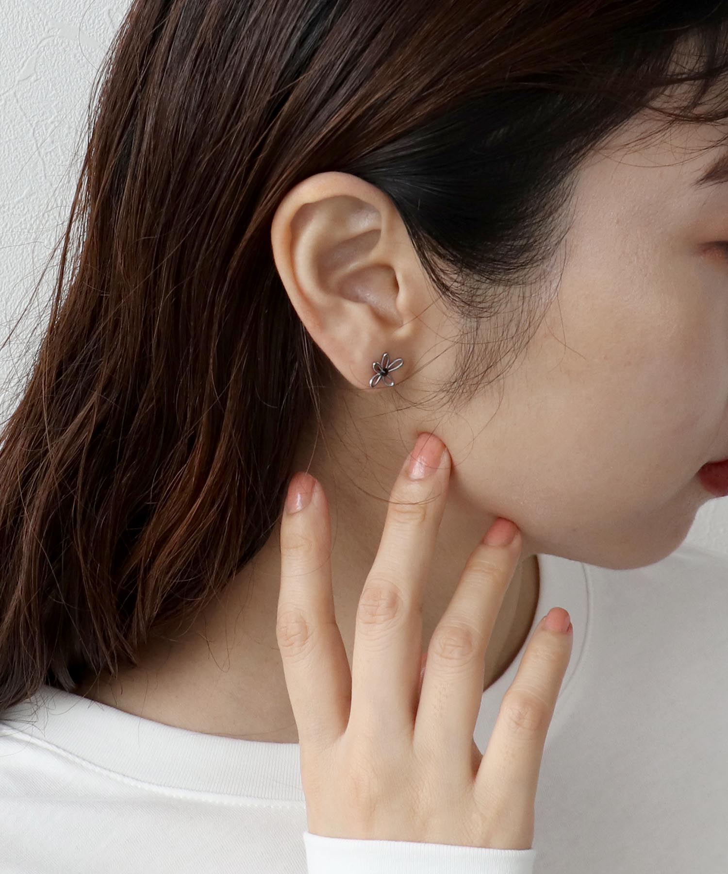 【ステンレス】ミニフラワーピアス