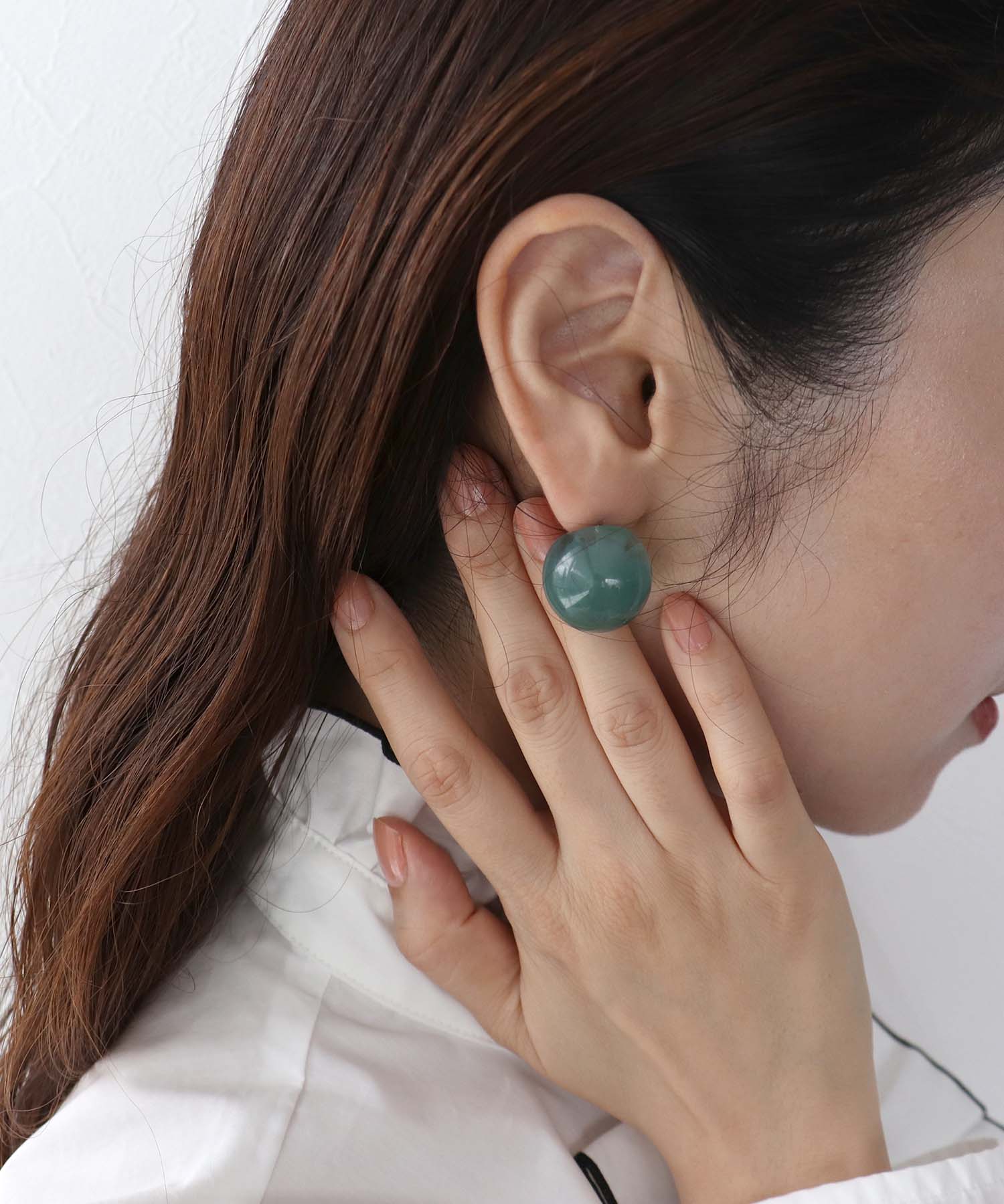 20㎜マーブルボールピアス