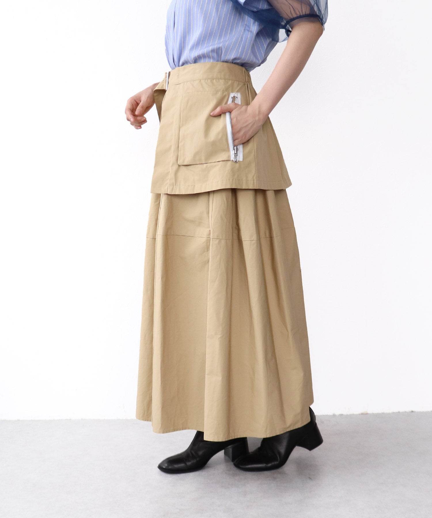 【MARECHAL TERRE】3WAYビスチェコクーンフレアスカート