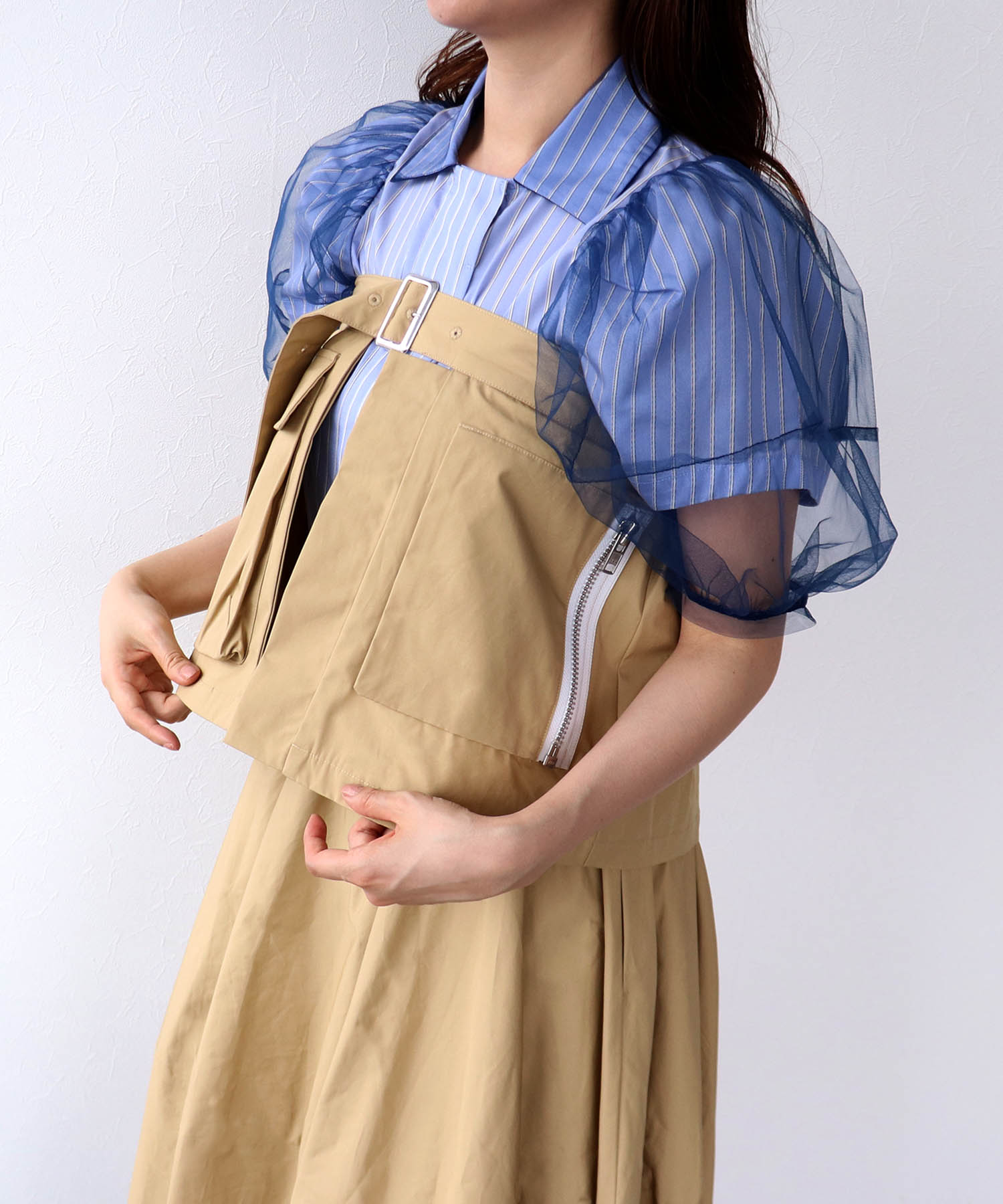 【MARECHAL TERRE】3WAYビスチェコクーンフレアスカート