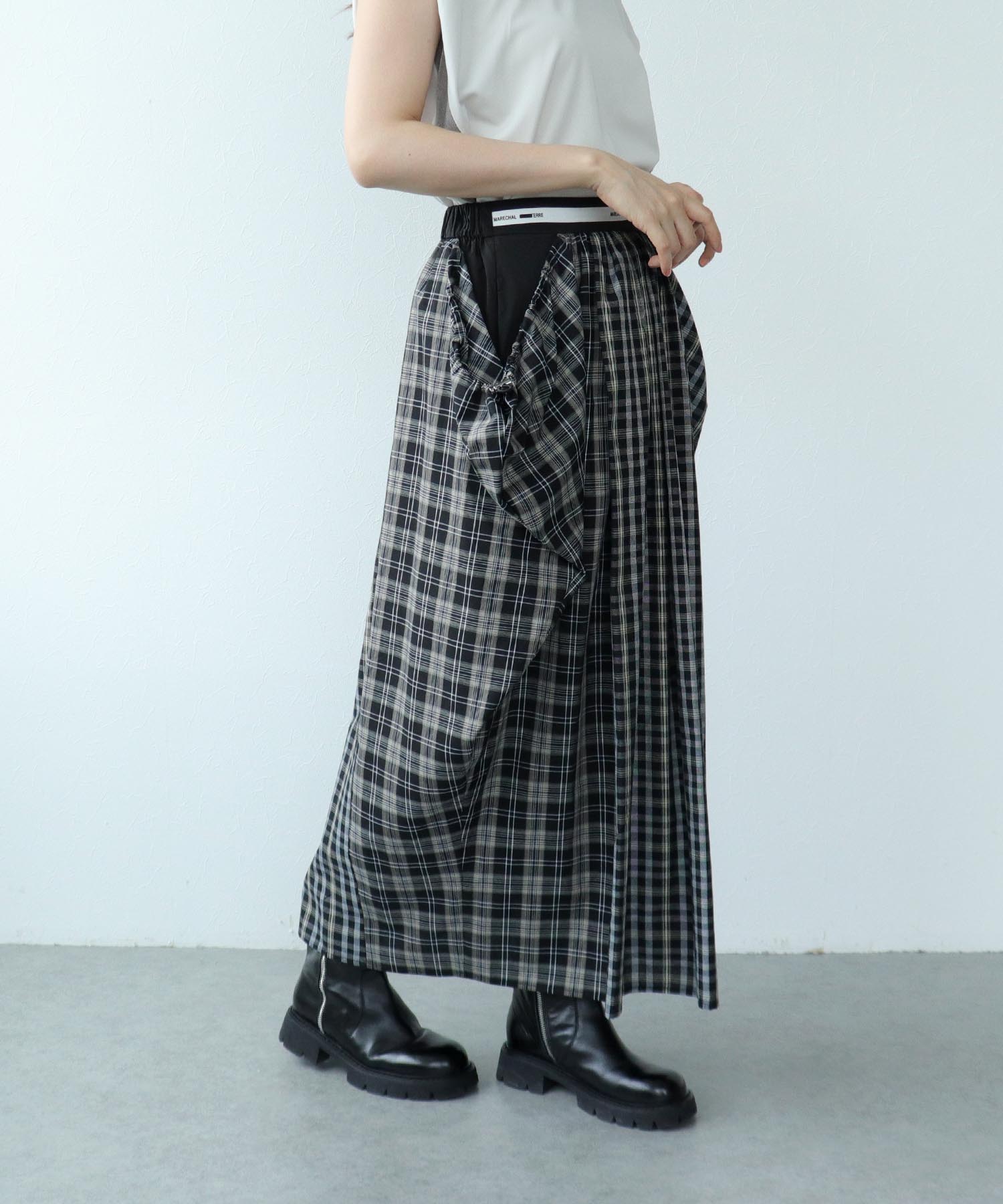 WEB限定販売【MARECHAL TERRE】パターンコンビスカート
