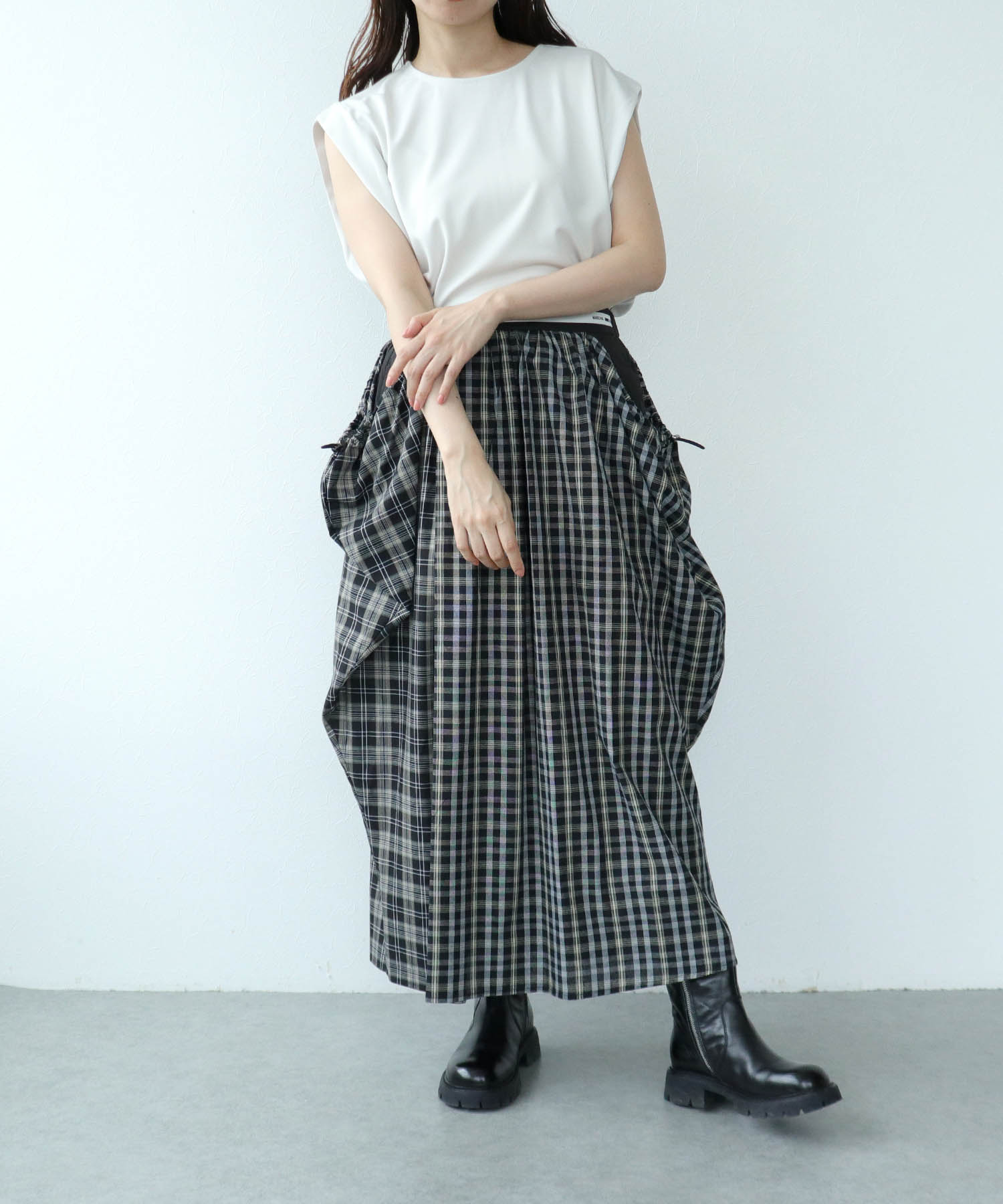 WEB限定販売【MARECHAL TERRE】パターンコンビスカート