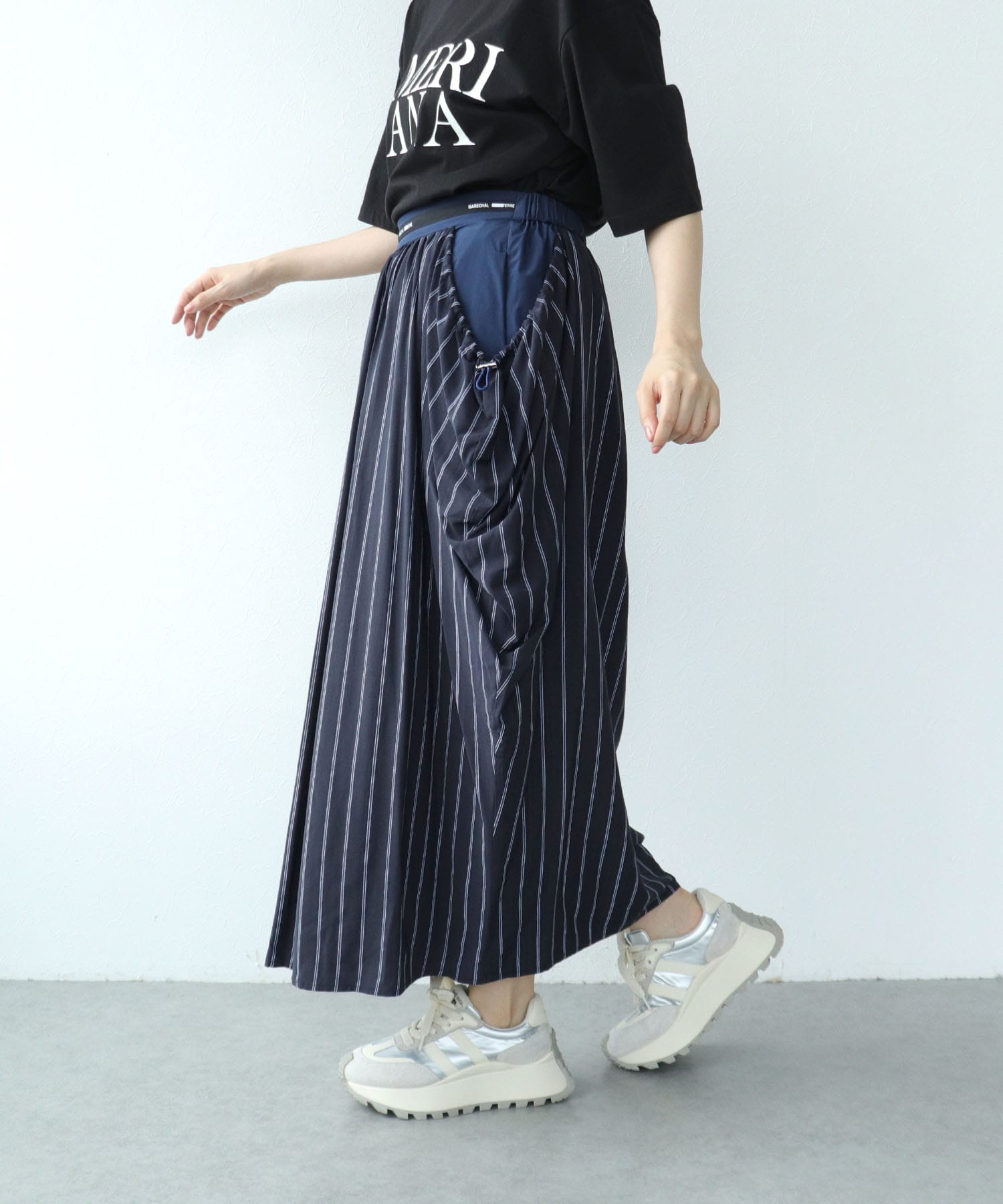 WEB限定販売【MARECHAL TERRE】パターンコンビスカート