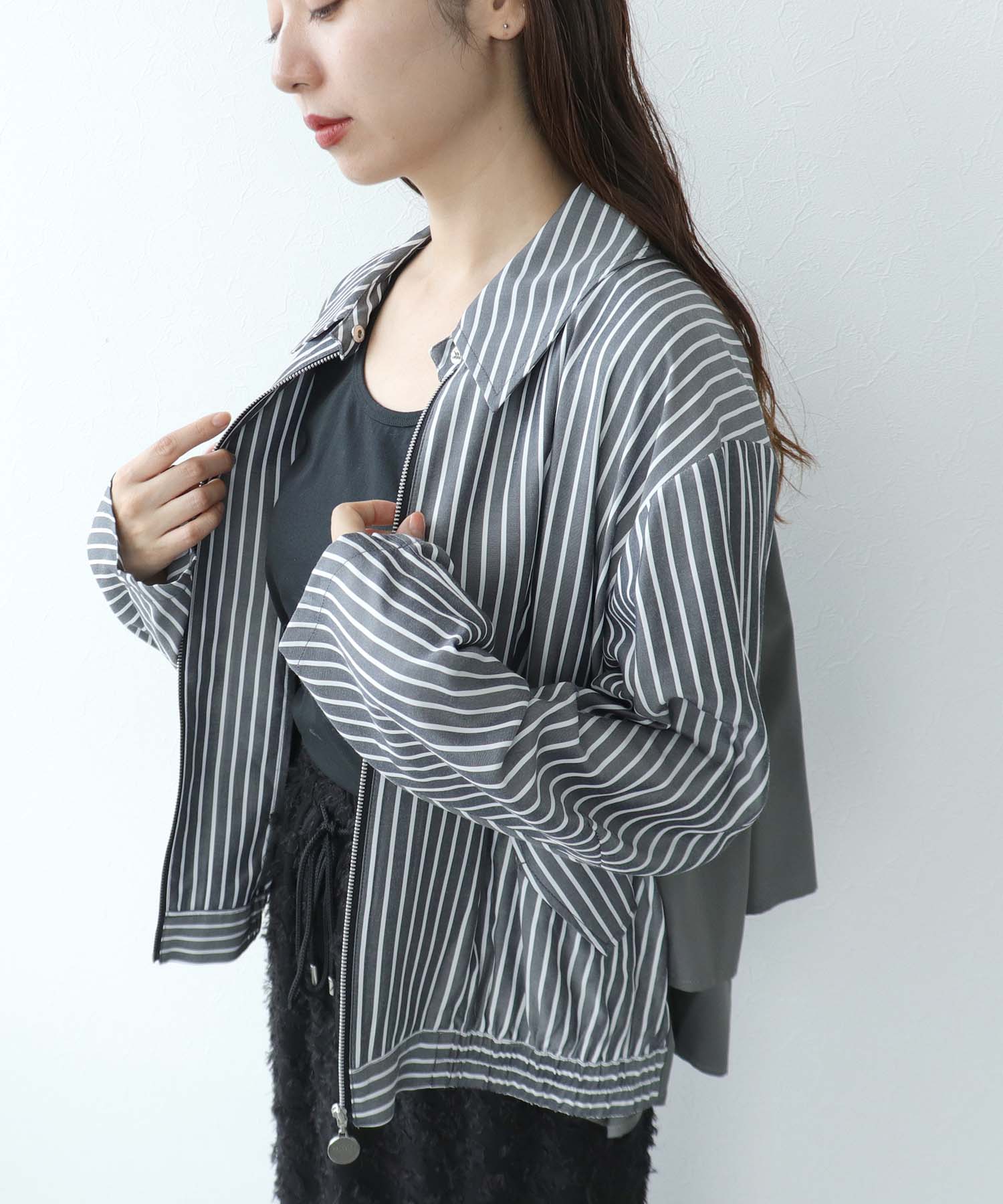 【MARECHAL TERRE】バックティアードシャツブルゾン