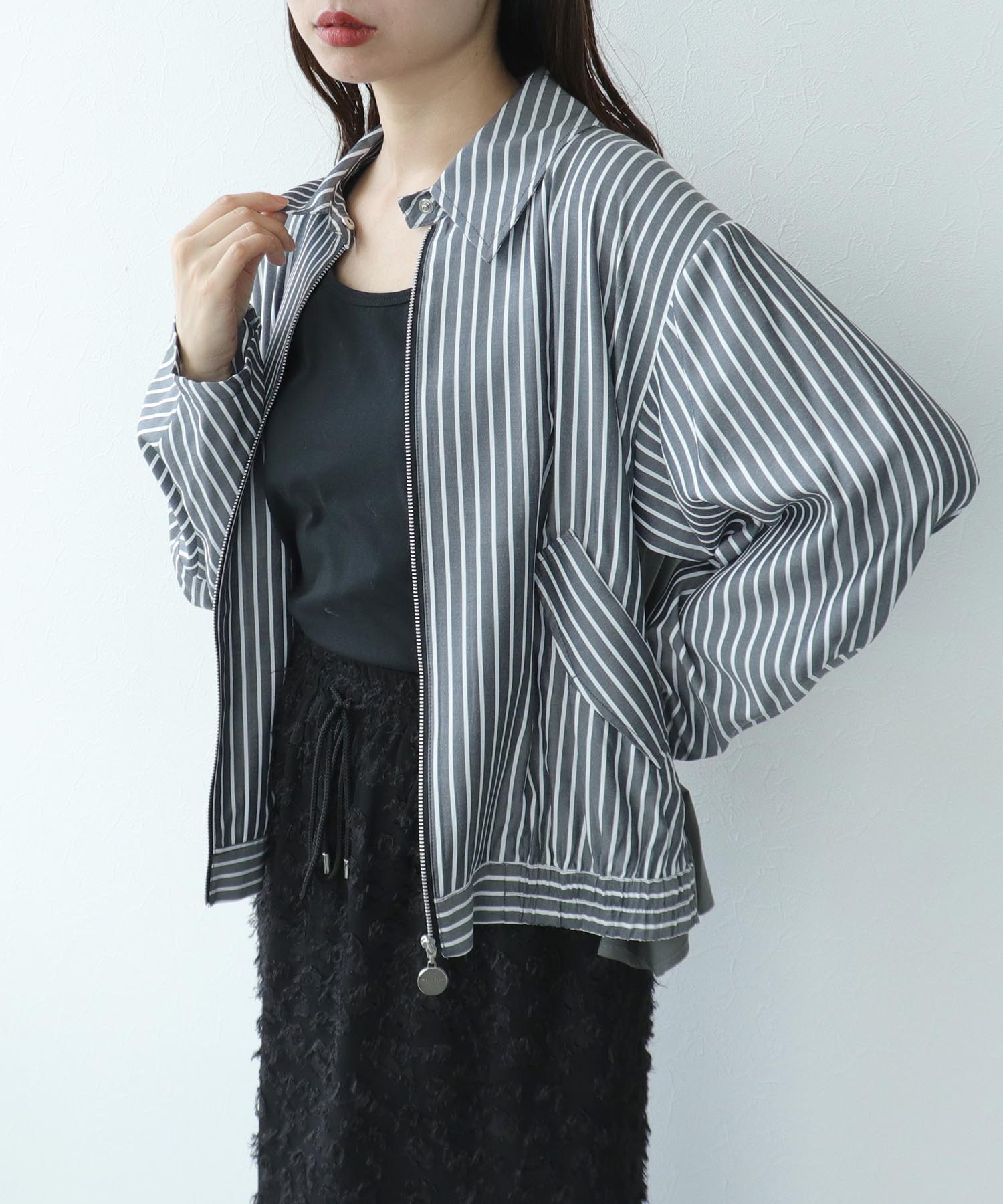 【MARECHAL TERRE】バックティアードシャツブルゾン