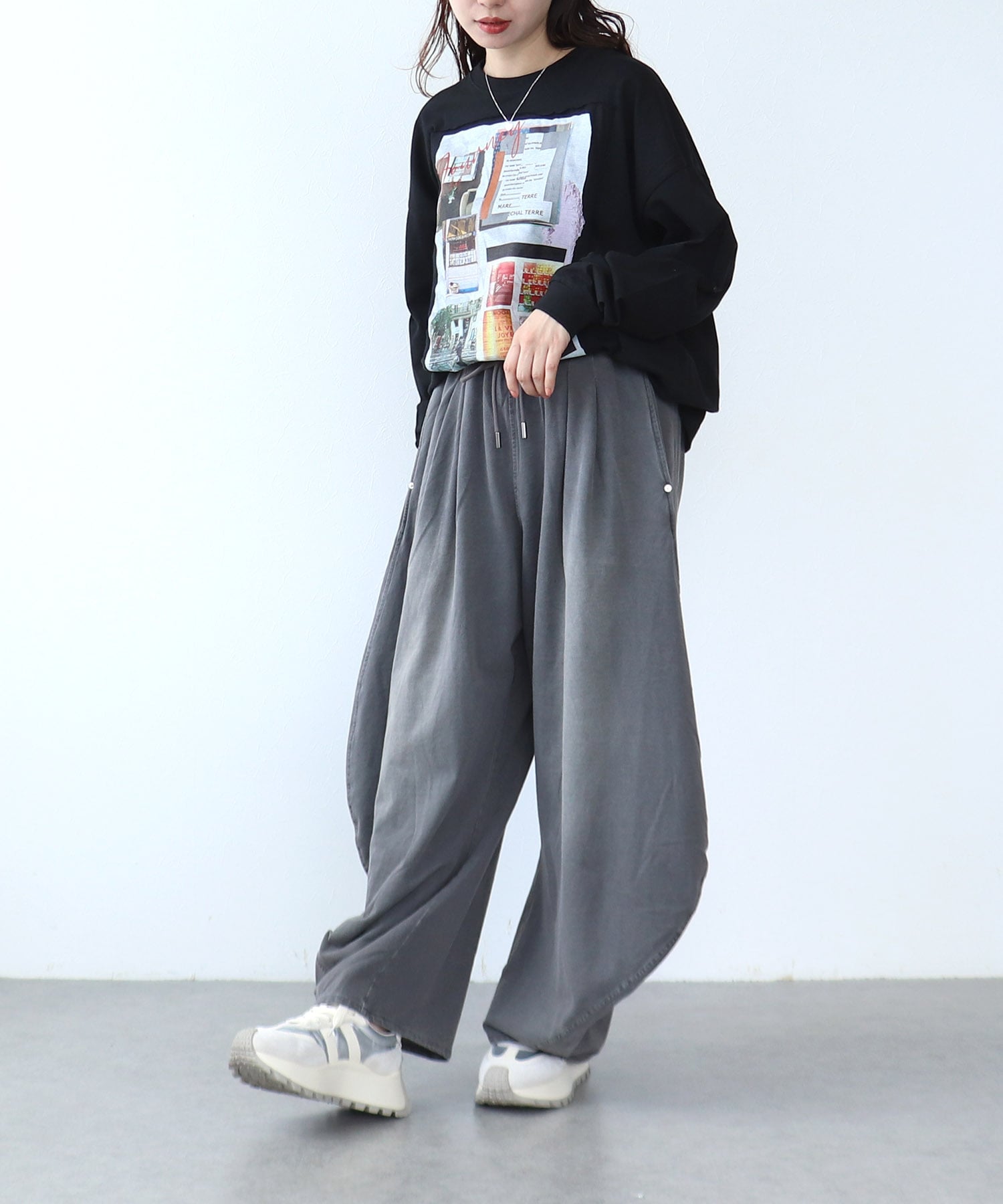 【MARECHAL TERRE】ドレープデニムパンツ