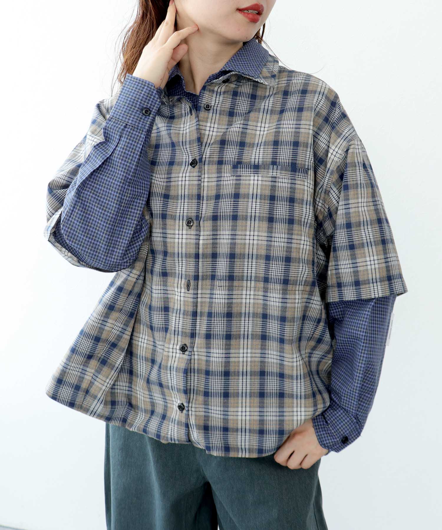 【MARECHAL TERRE】3WAYコンビネーションシャツ