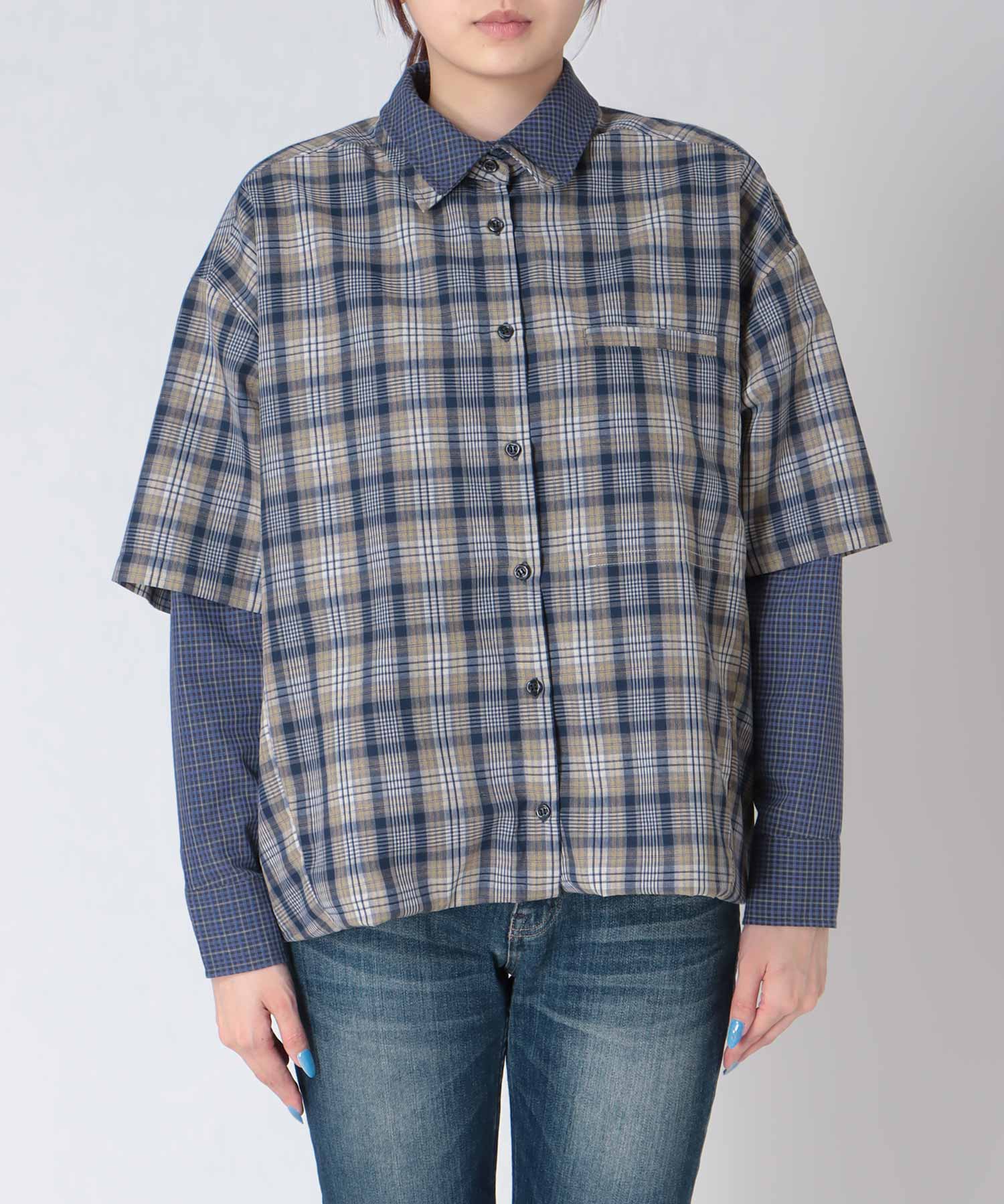 【MARECHAL TERRE】3WAYコンビネーションシャツ