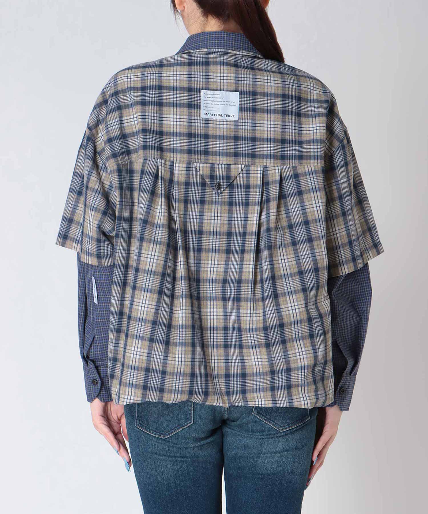 【MARECHAL TERRE】3WAYコンビネーションシャツ