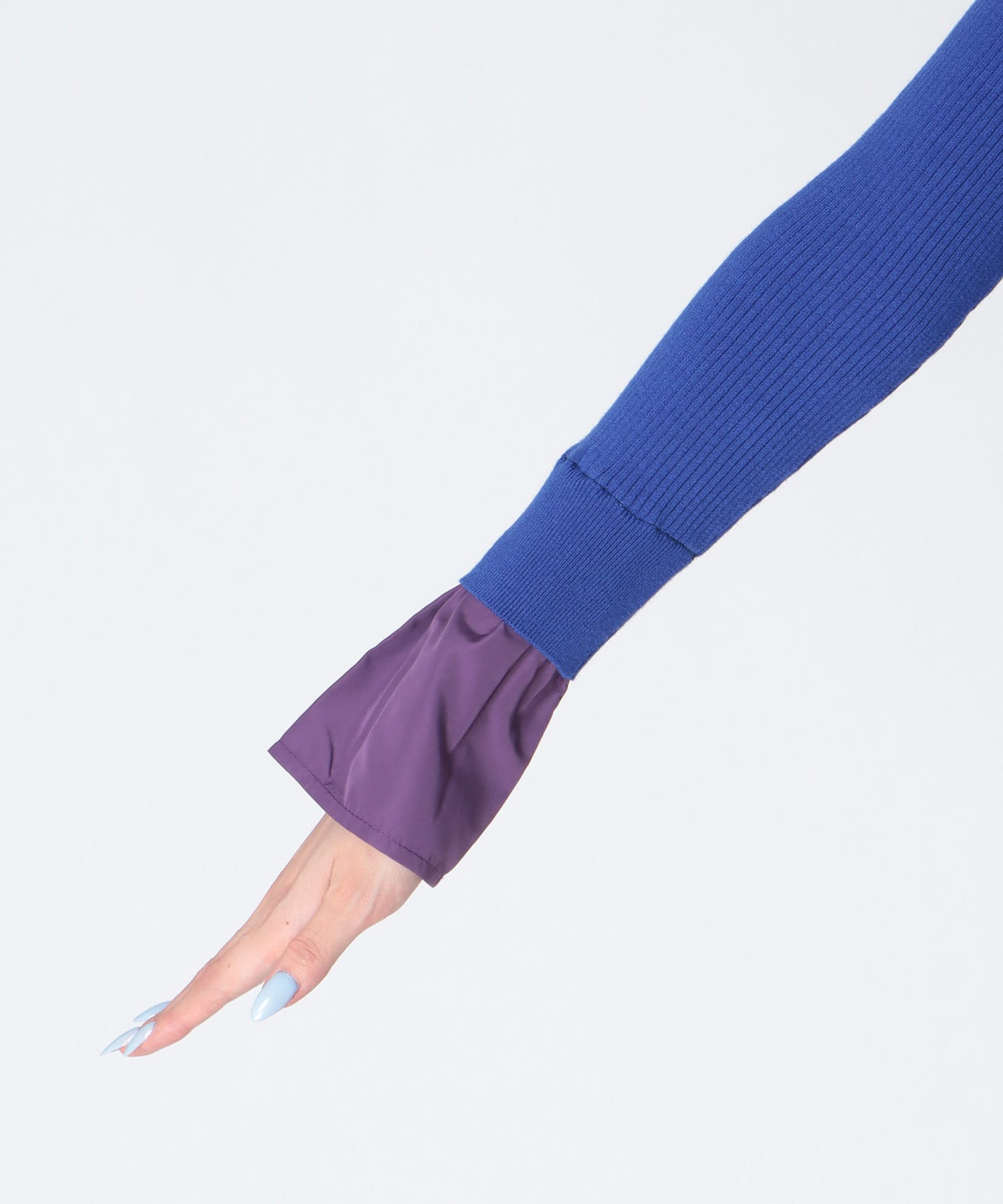 ＜WEB先行予約＞MARECHAL TERRE/カラーブロックリブニット