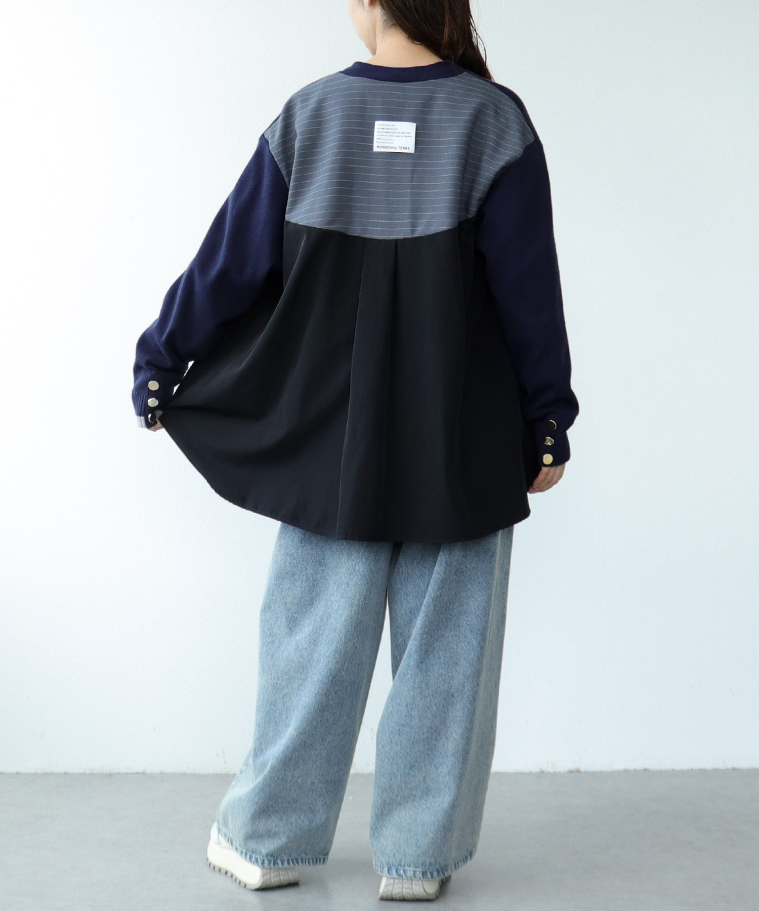 【MARECHAL TERRE】ニットコンビネーションカーディガン