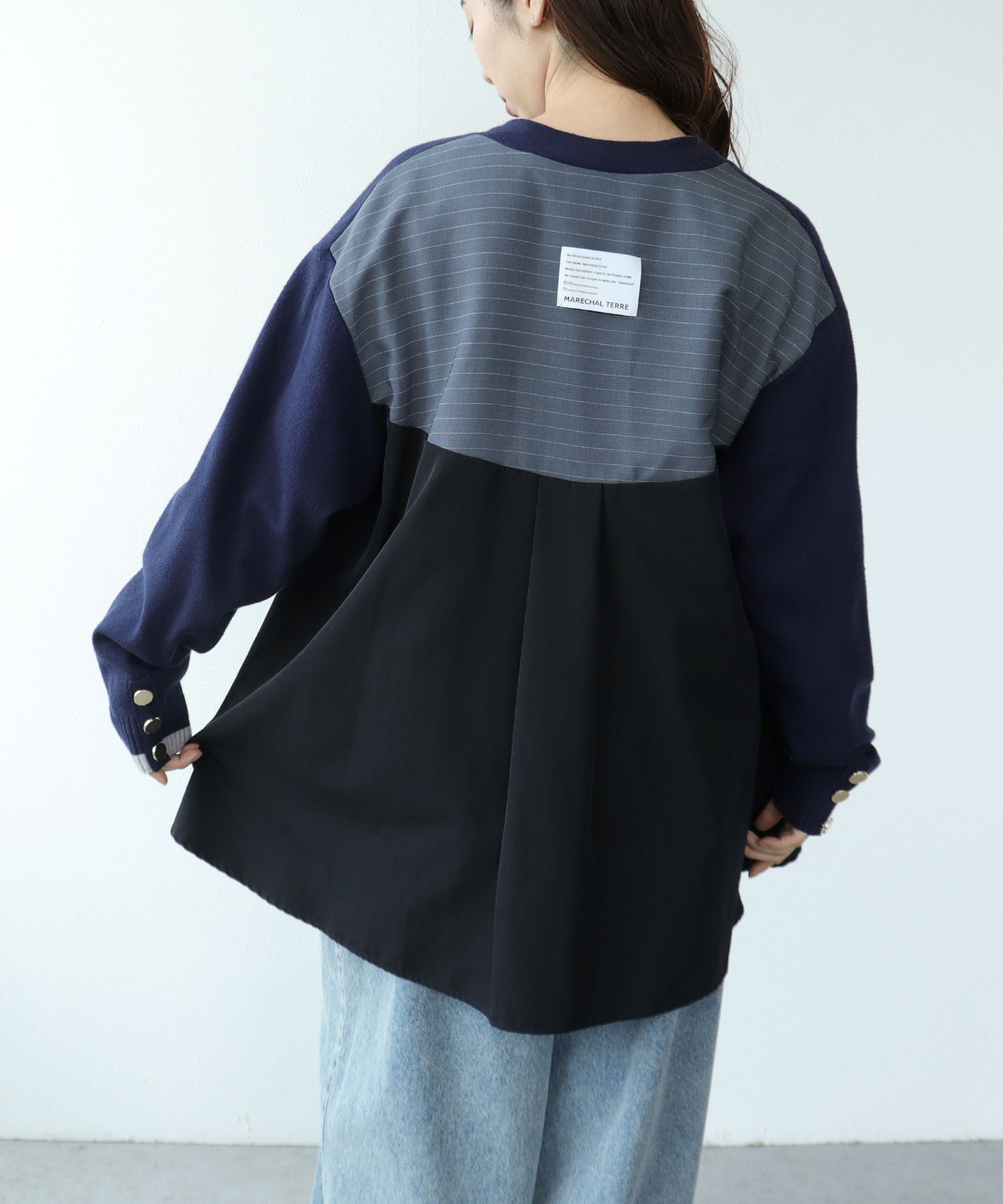 【MARECHAL TERRE】ニットコンビネーションカーディガン