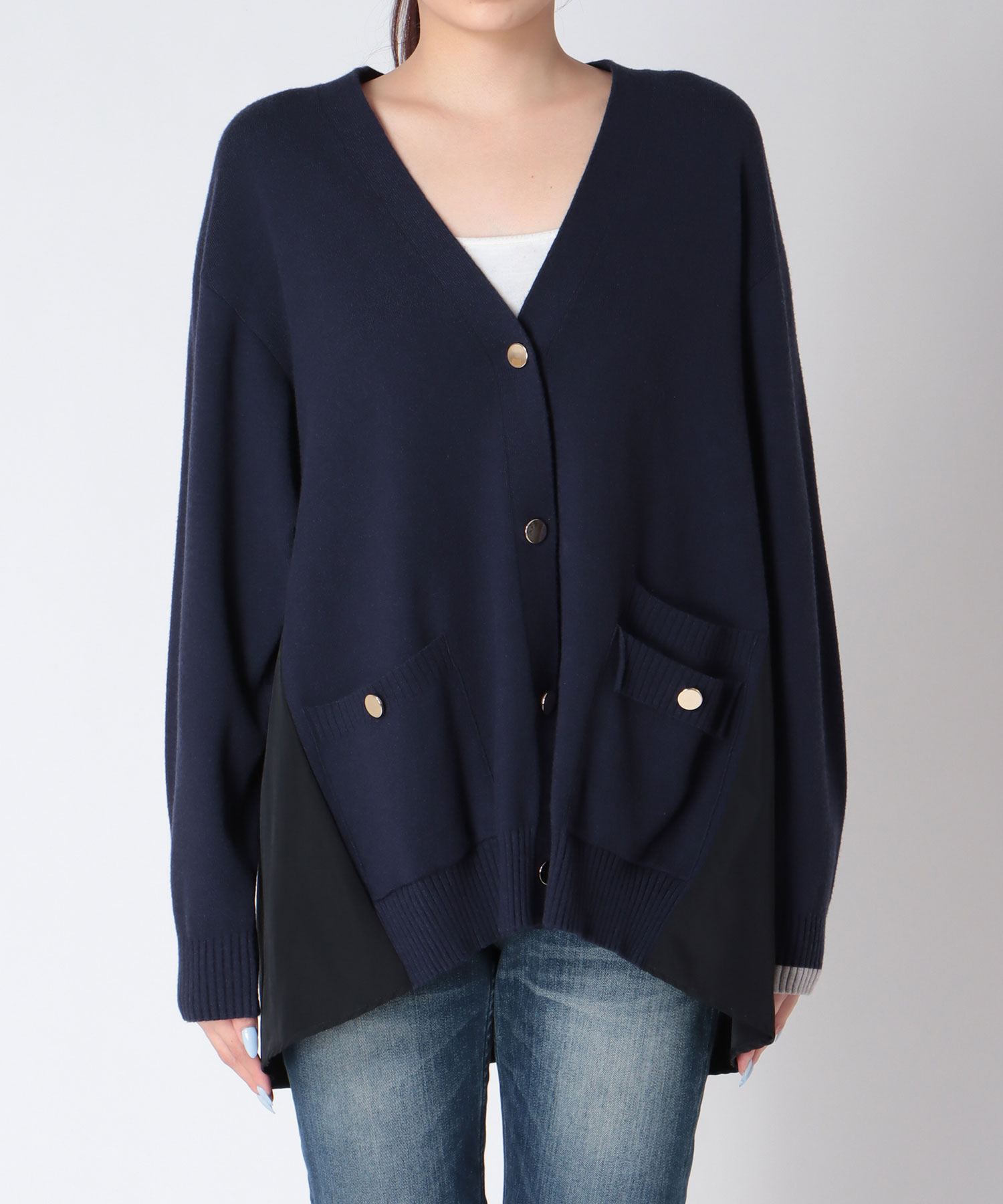 【MARECHAL TERRE】ニットコンビネーションカーディガン