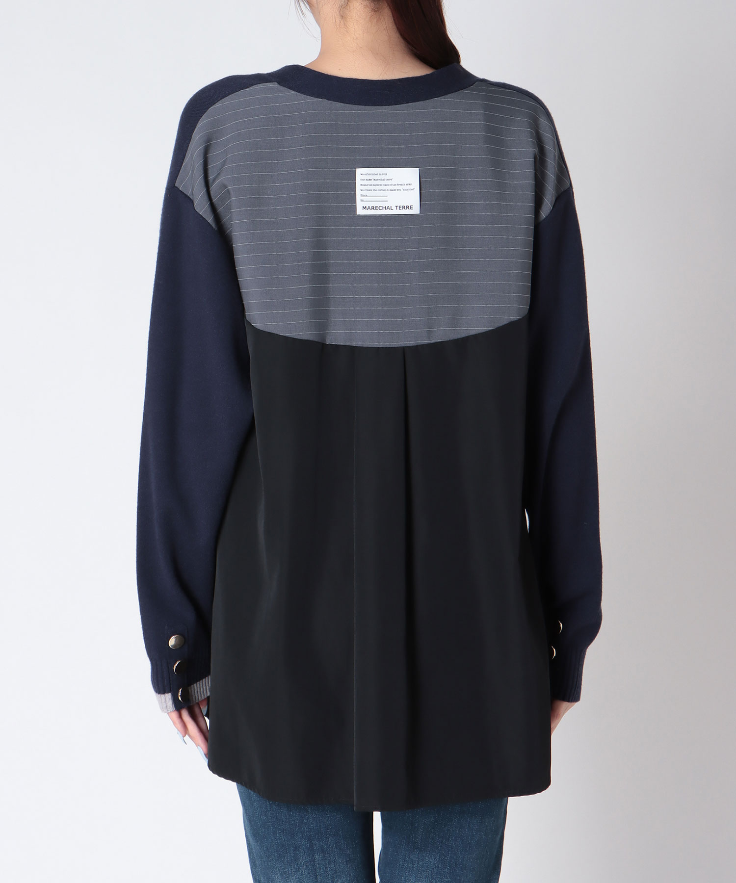 【MARECHAL TERRE】ニットコンビネーションカーディガン