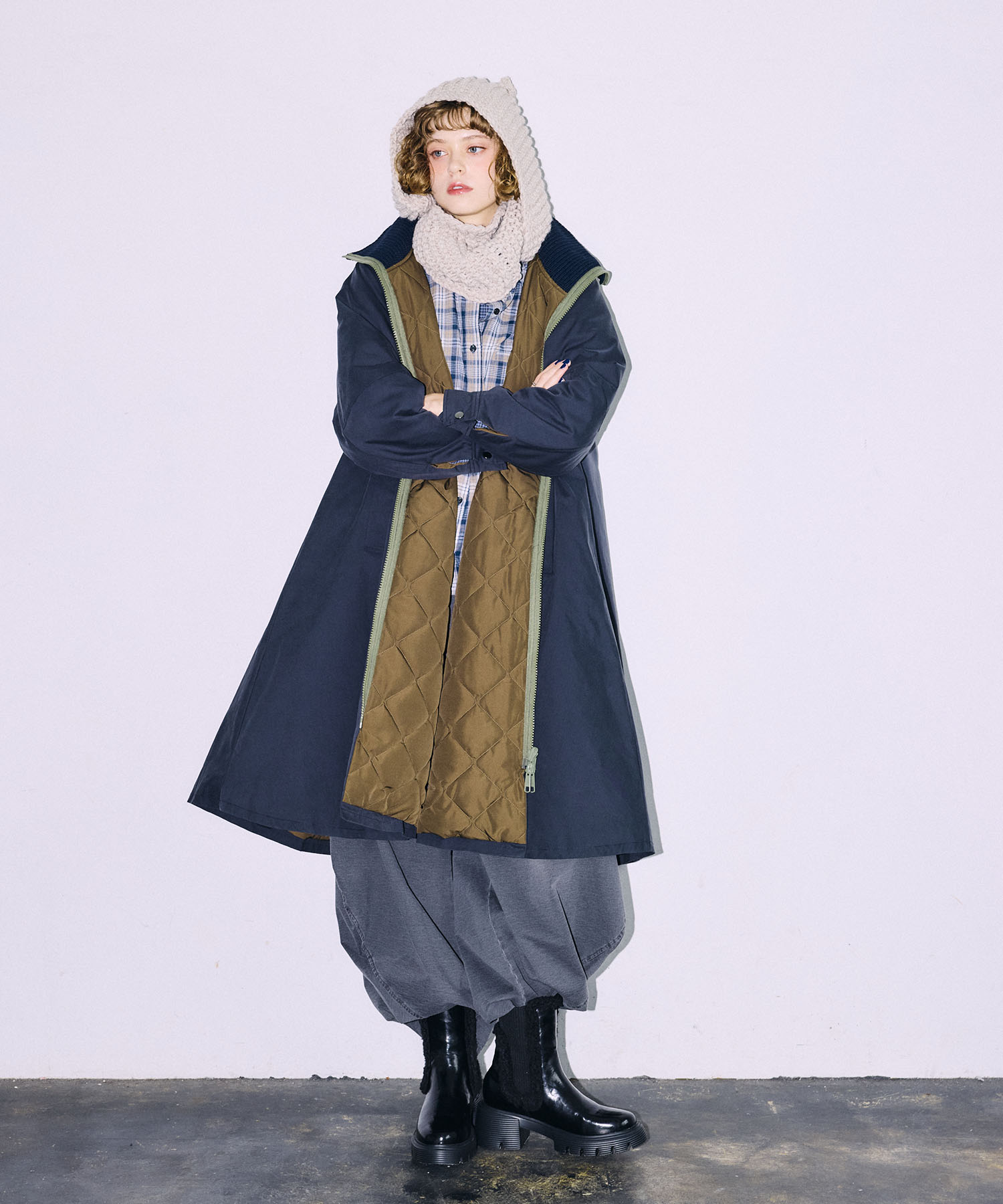 【WEB限定先行予約】MALCHAL TERRE /リバーシブルAラインコート