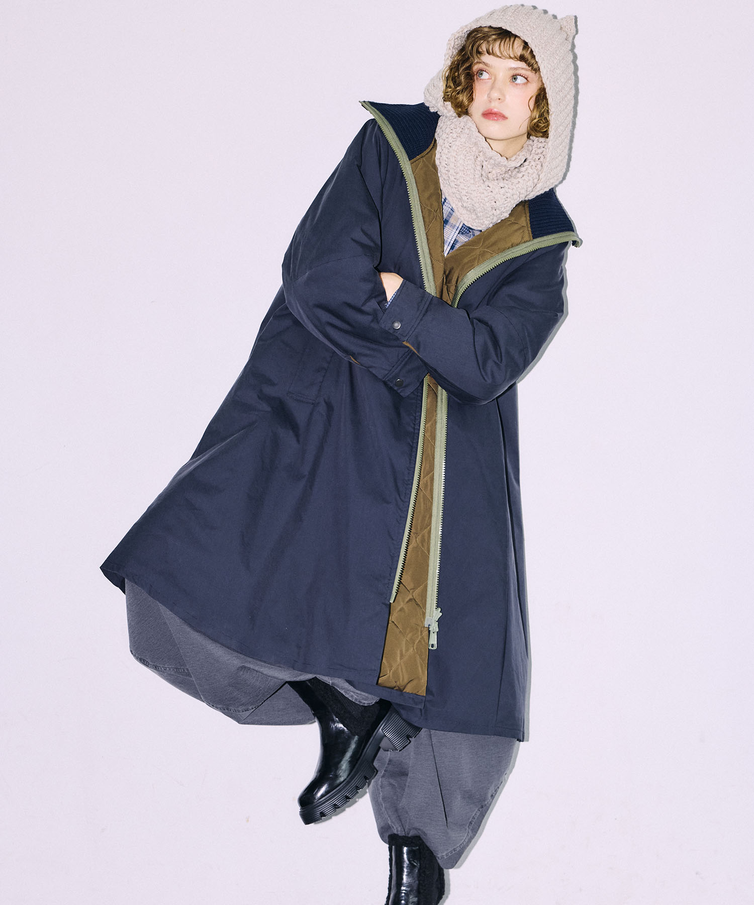 【WEB限定先行予約】MALCHAL TERRE /リバーシブルAラインコート