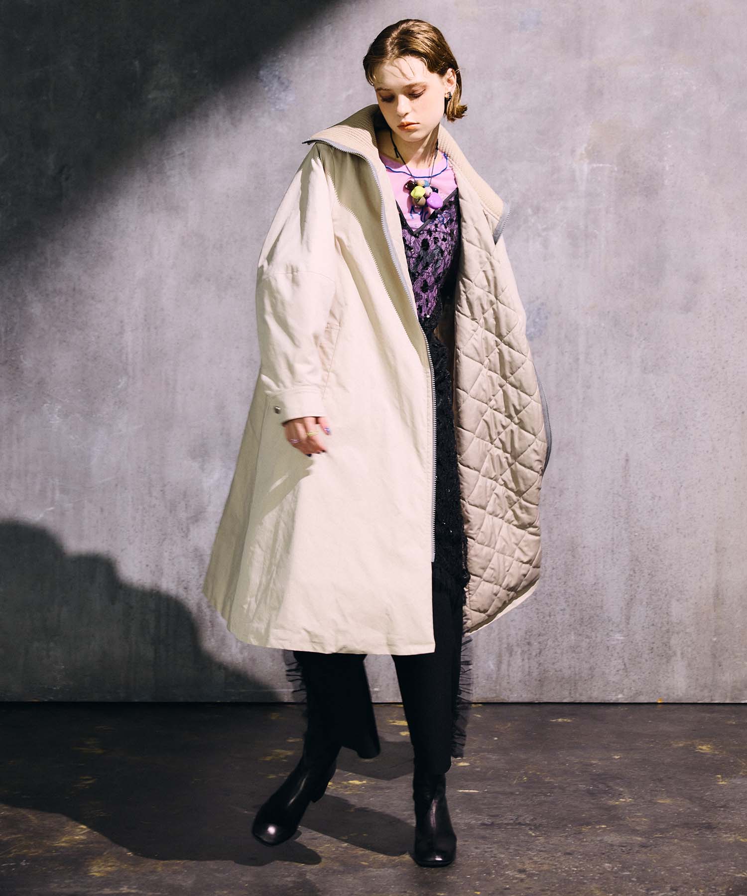 【WEB限定先行予約】MALCHAL TERRE /リバーシブルAラインコート