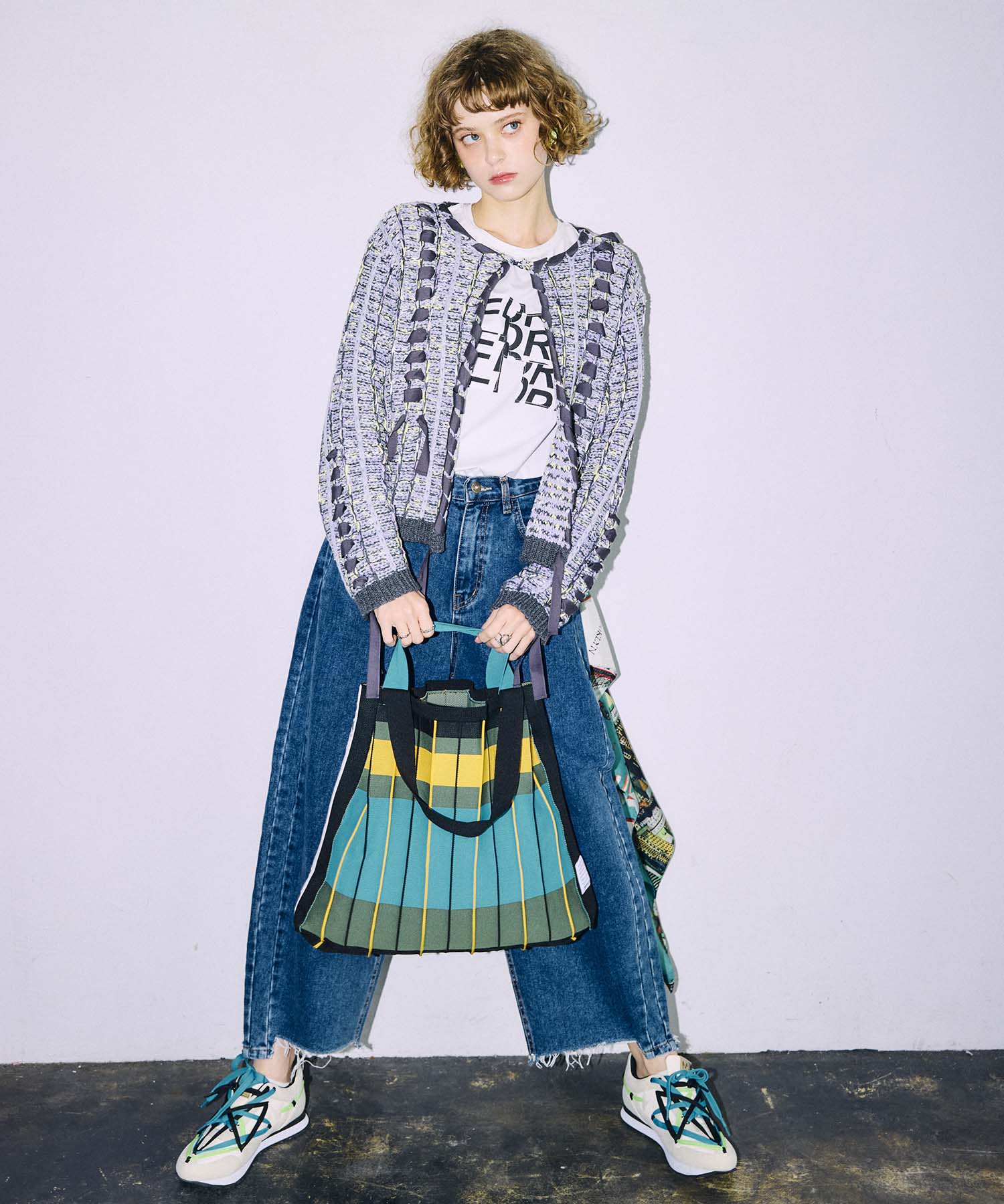 【MARECHAL TERRE】プリーツニットバッグ