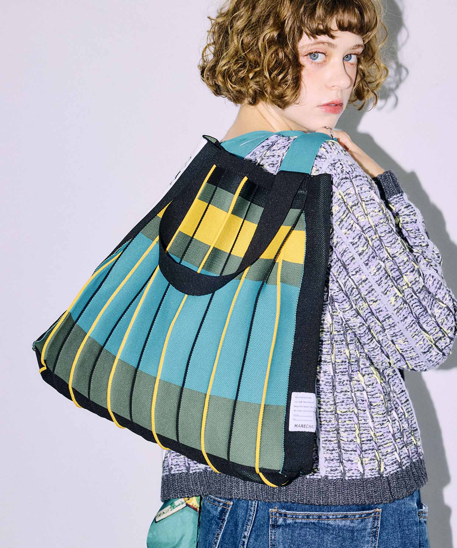 【MARECHAL TERRE】プリーツニットバッグ