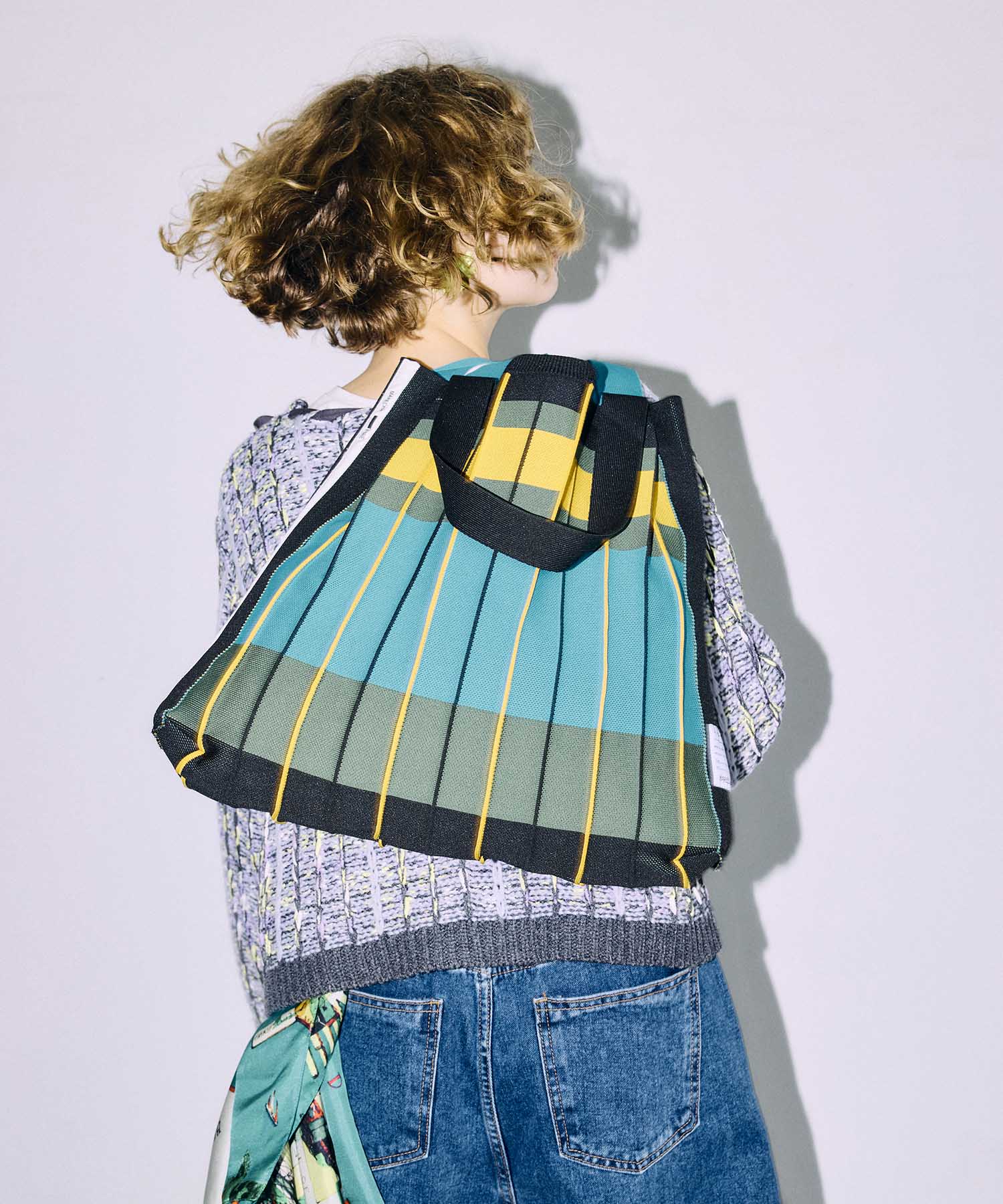 【MARECHAL TERRE】プリーツニットバッグ