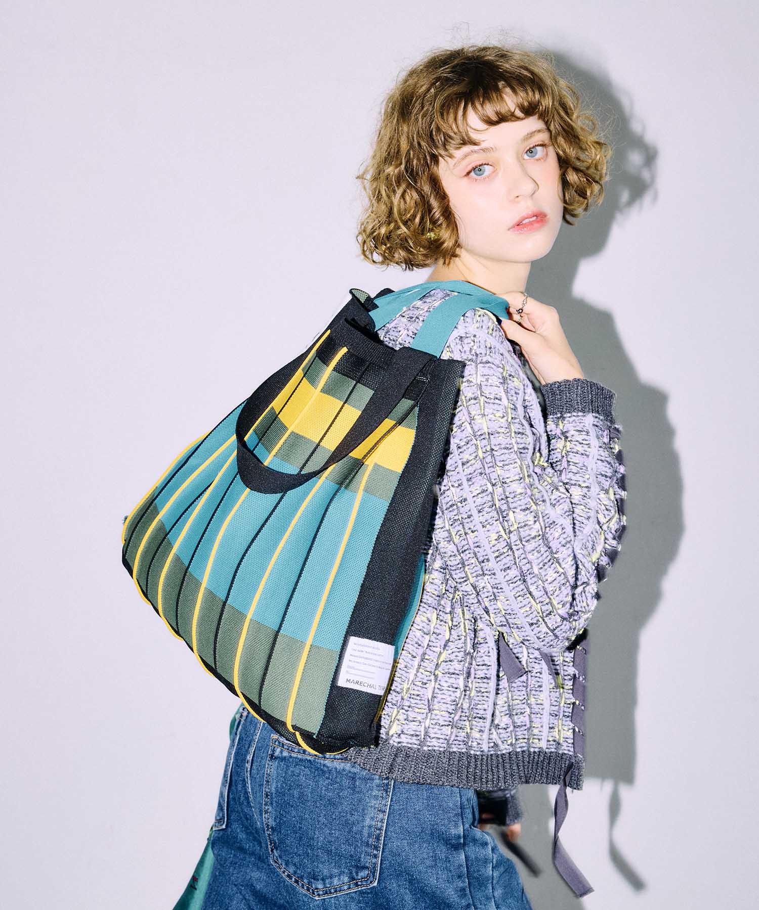 【MARECHAL TERRE】プリーツニットバッグ