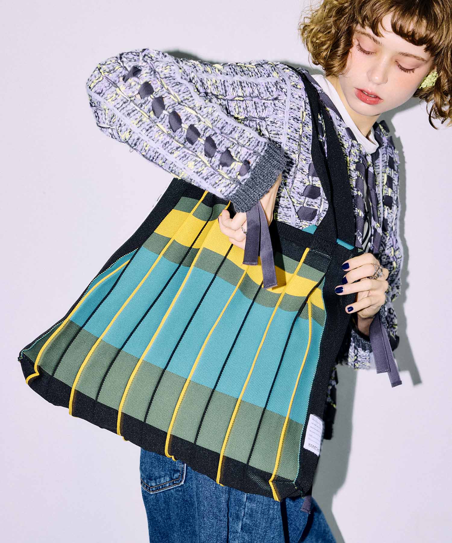 【MARECHAL TERRE】プリーツニットバッグ