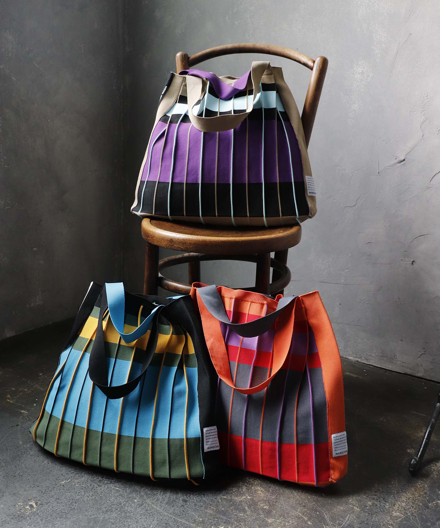 【MARECHAL TERRE】プリーツニットバッグ