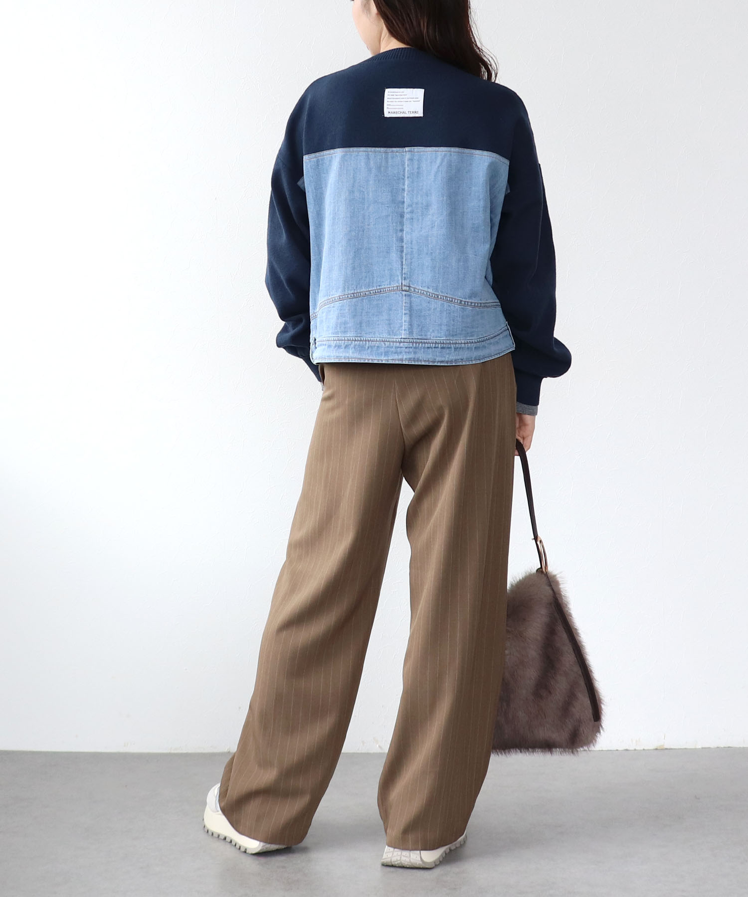 【MARECHAL TERRE】デニムコンビネーションプルオーバー