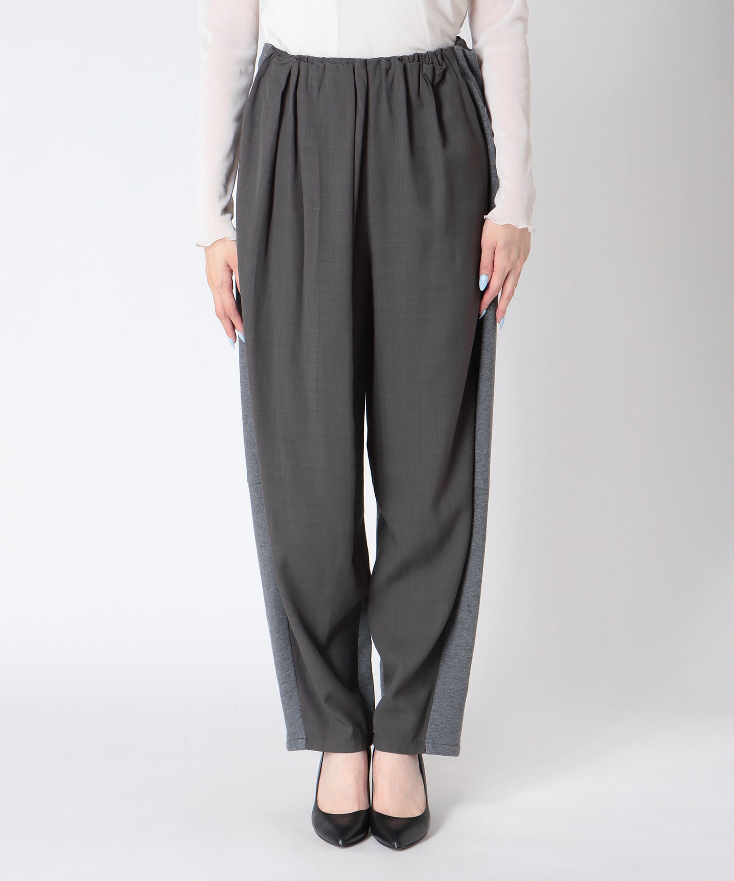 【MARECHAL TERRE】バックコンビネーションタックパンツ