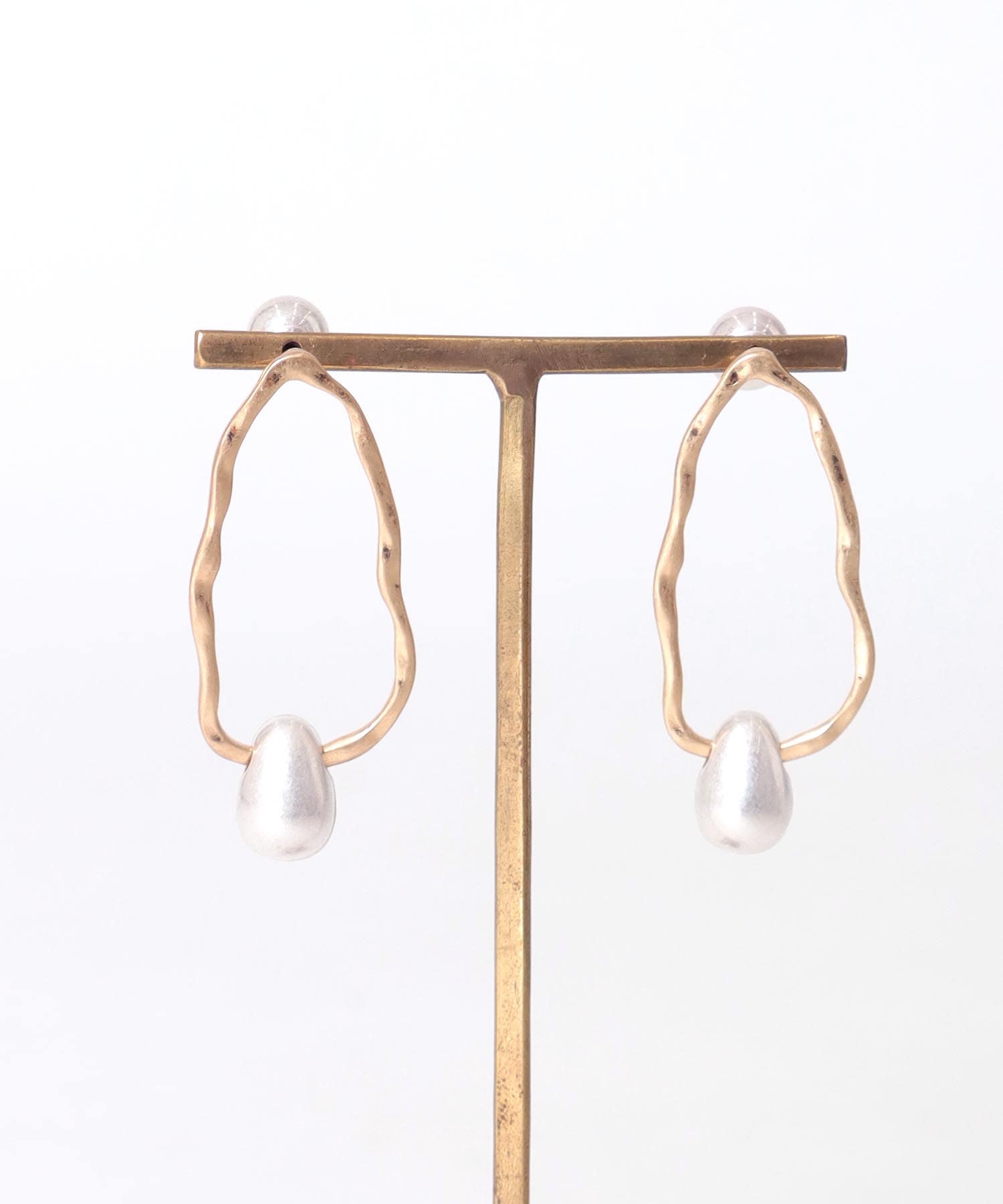 【LIMITED NUMBER 】コンビメッキオーバルピアス