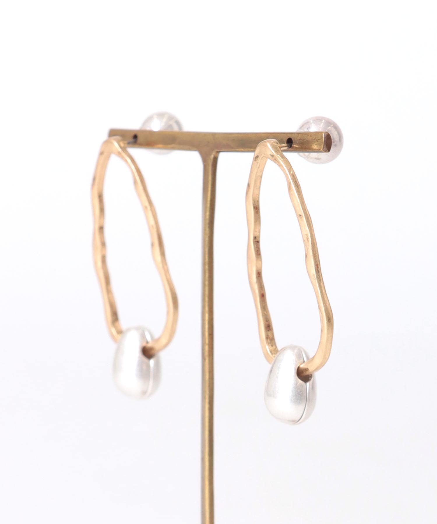 【LIMITED NUMBER 】コンビメッキオーバルピアス