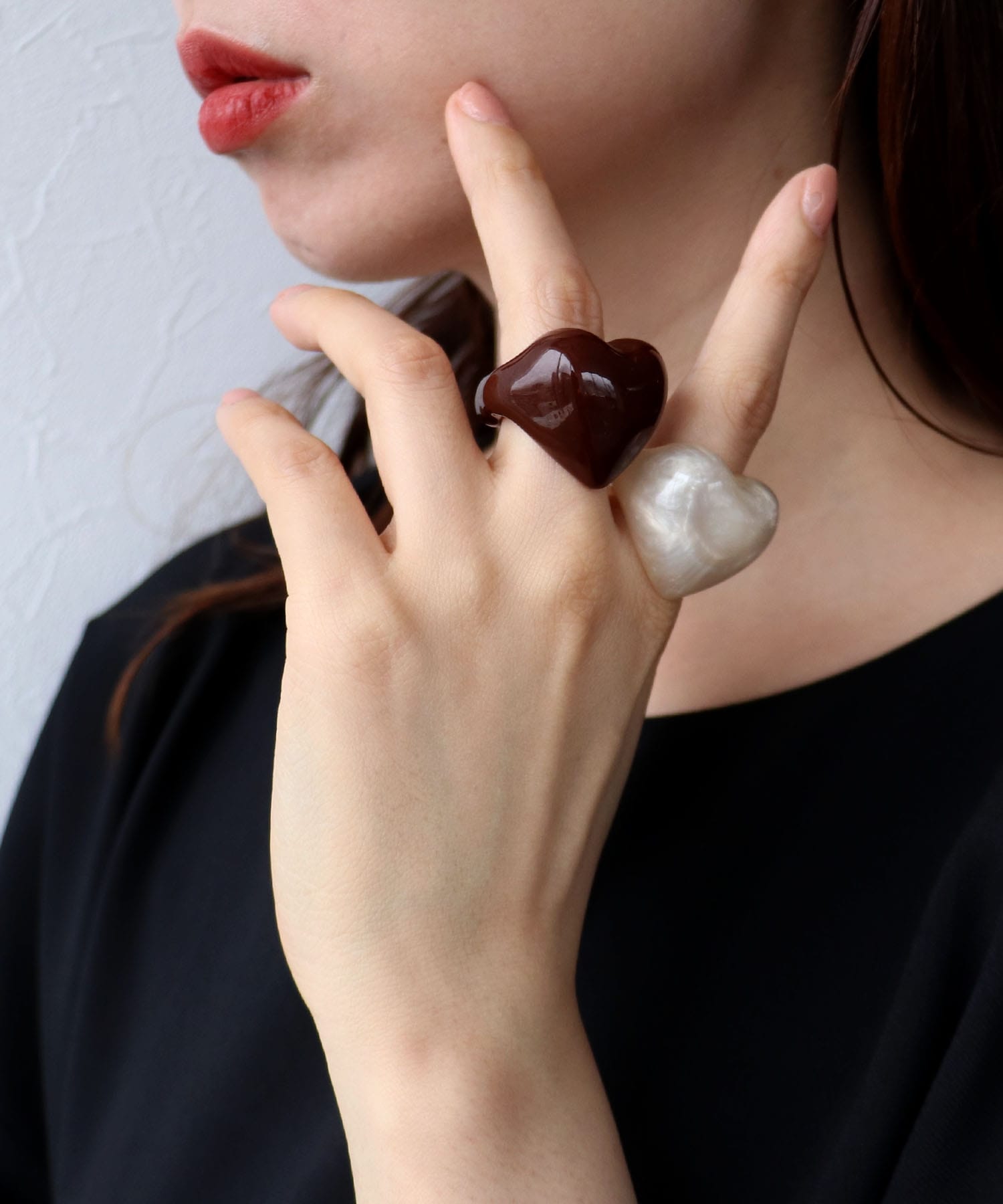 【LIMITED NUMBER】ハートBIGマーブルリング#14