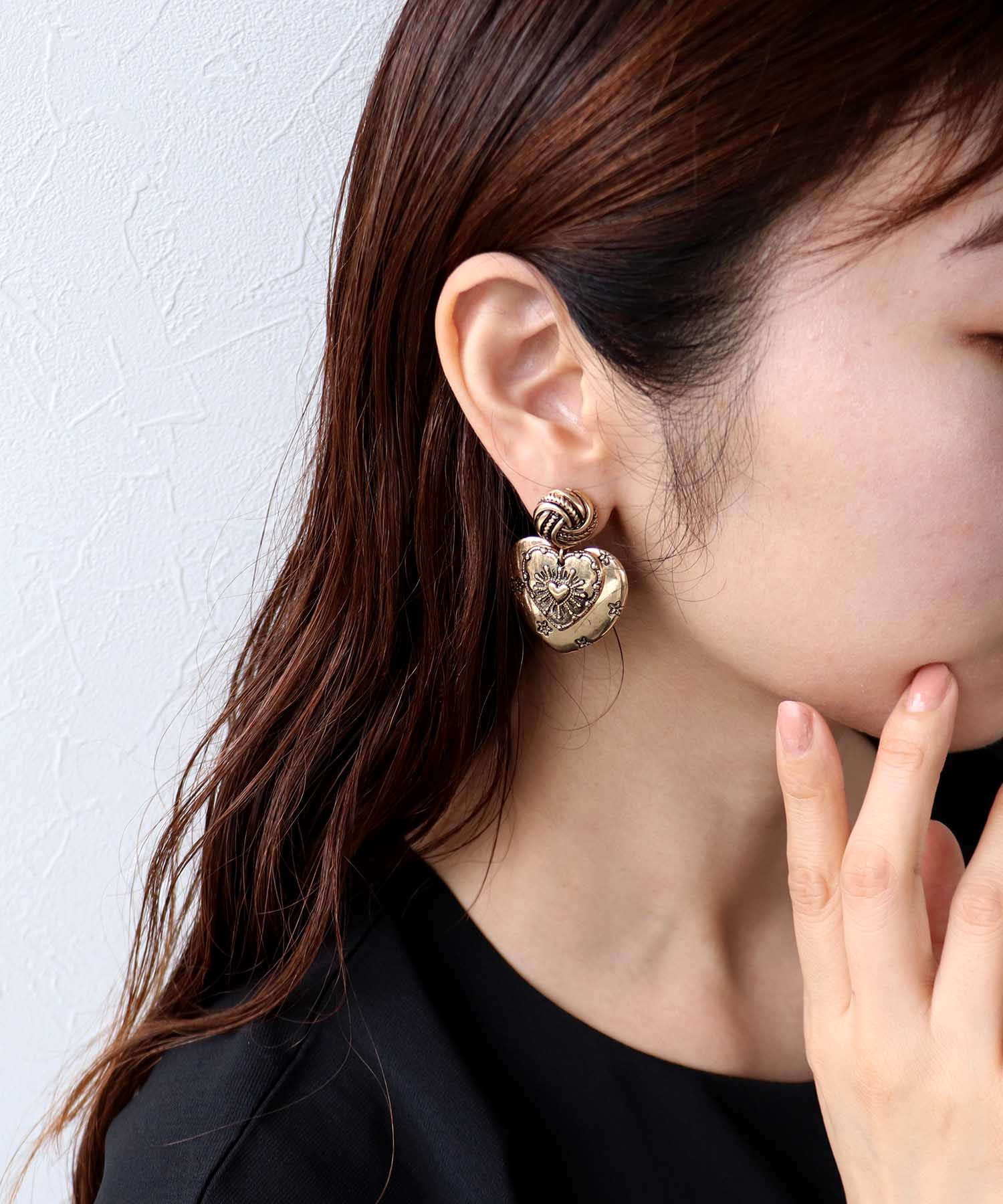 【LIMITED NUMBER】2WAYハートコンチョピアス