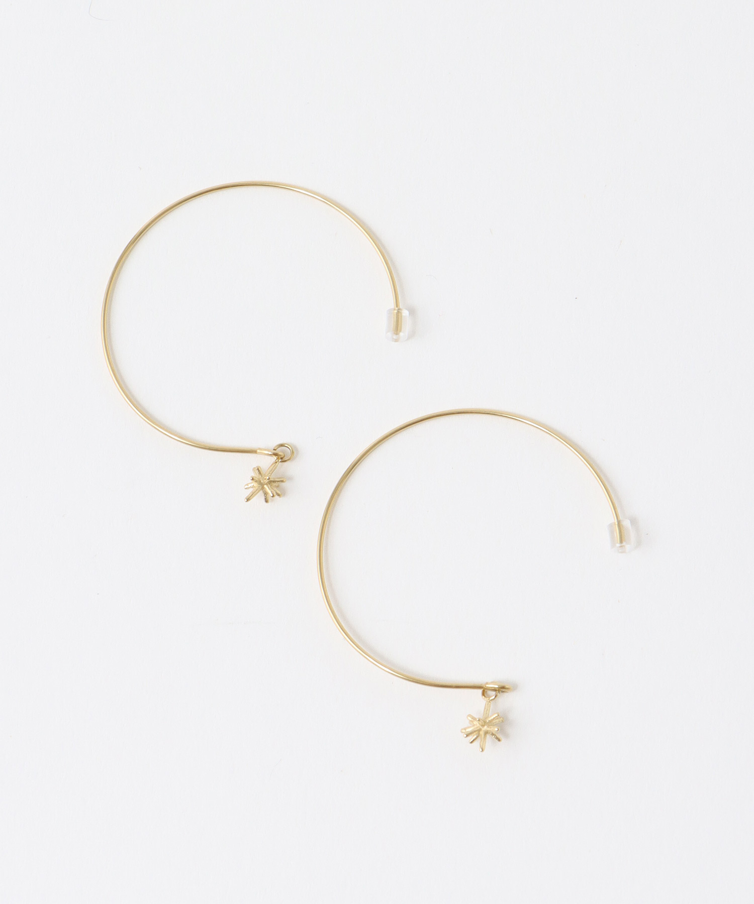 ステンレス【LIMITED NUMBER】ブライトスターフープピアス