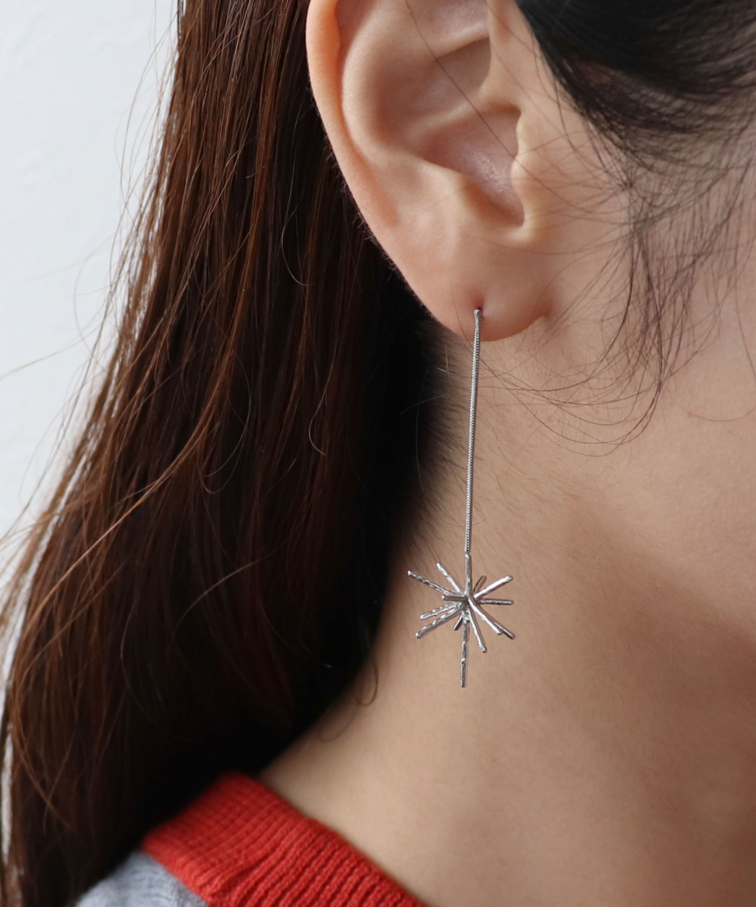 ステンレス【LIMITED NUMBER】ブライトスターチェーンピアス