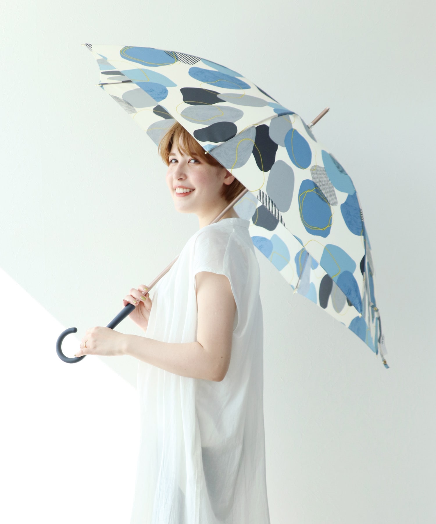 【Wpc.】ニュアンスパターン長傘（晴雨兼用）