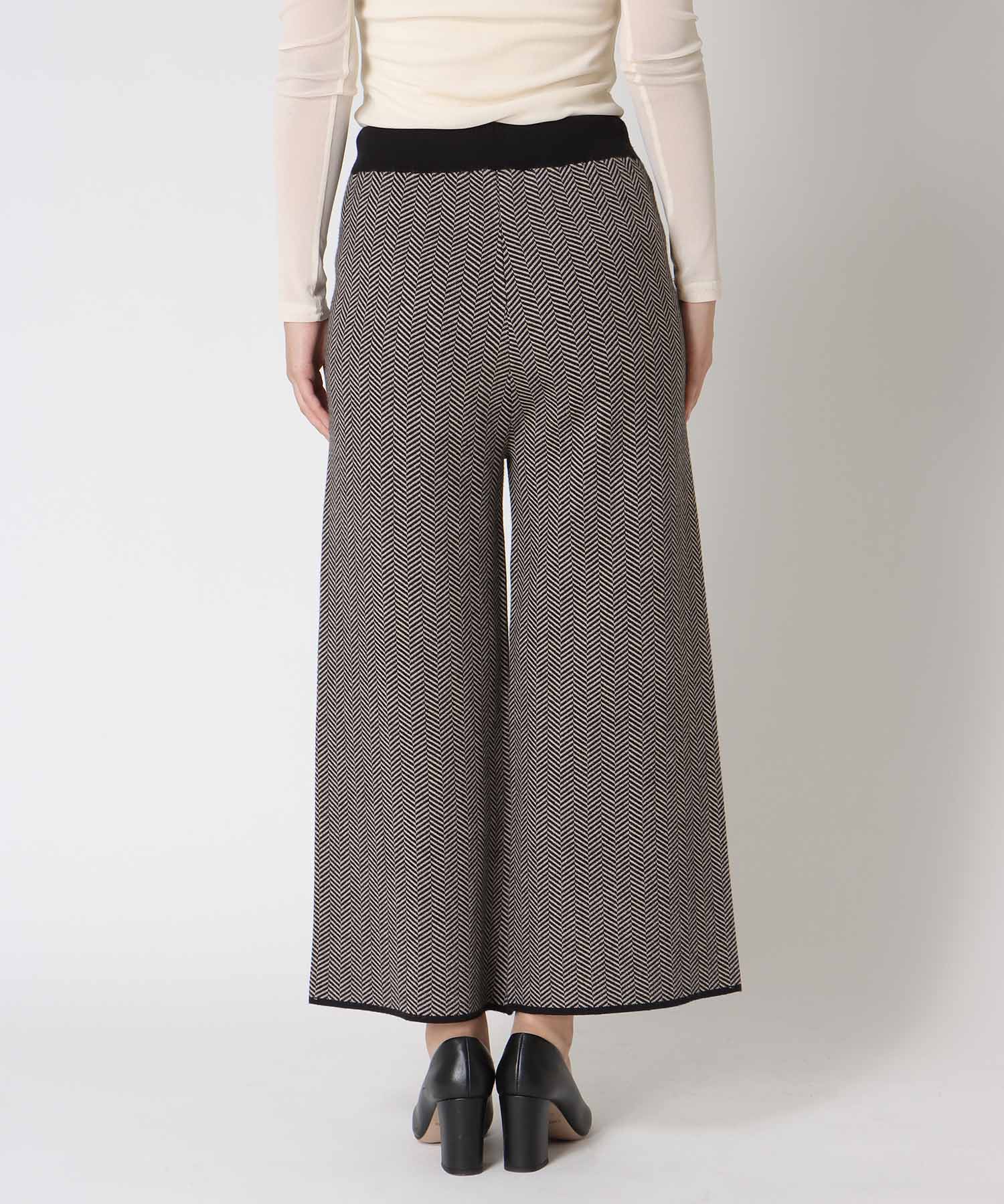 【WEB限定先行予約】ヘリンボーンニットパンツ